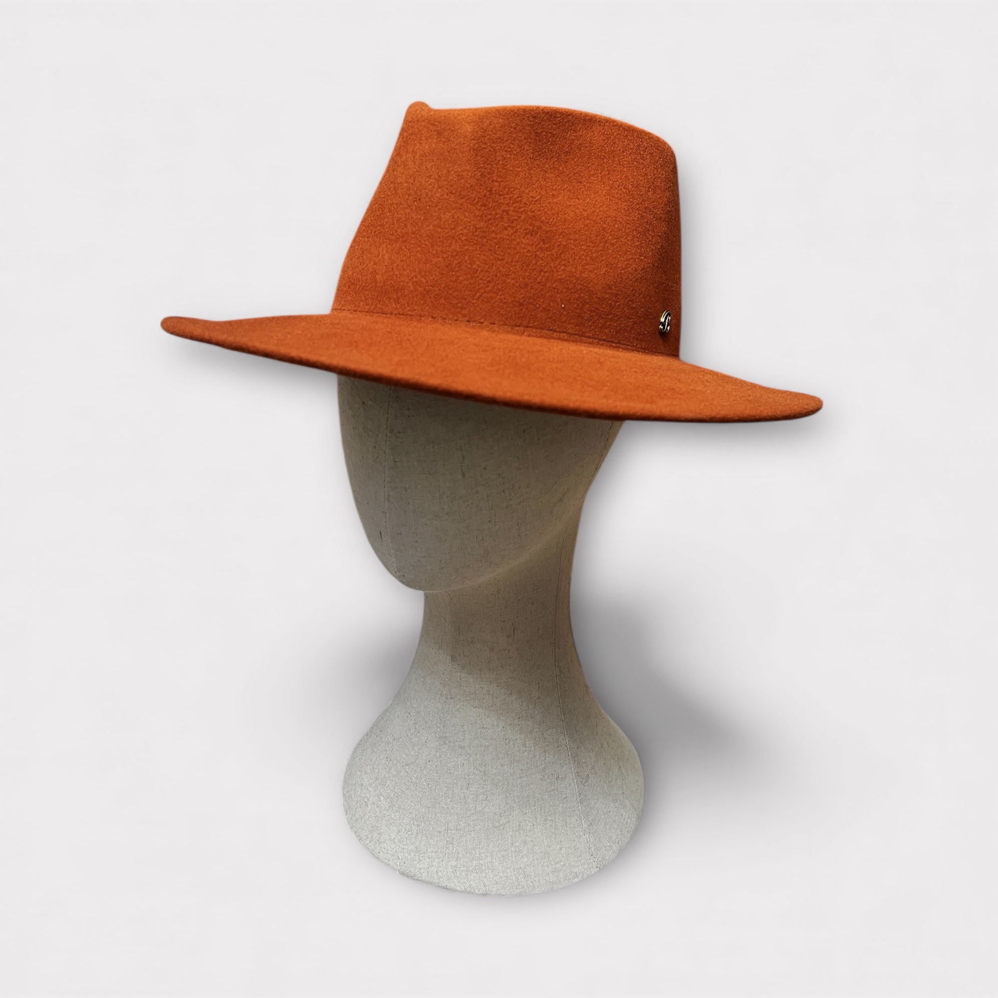 Cappello Unisex Ala Dritta In Feltro Di Lana Merinos