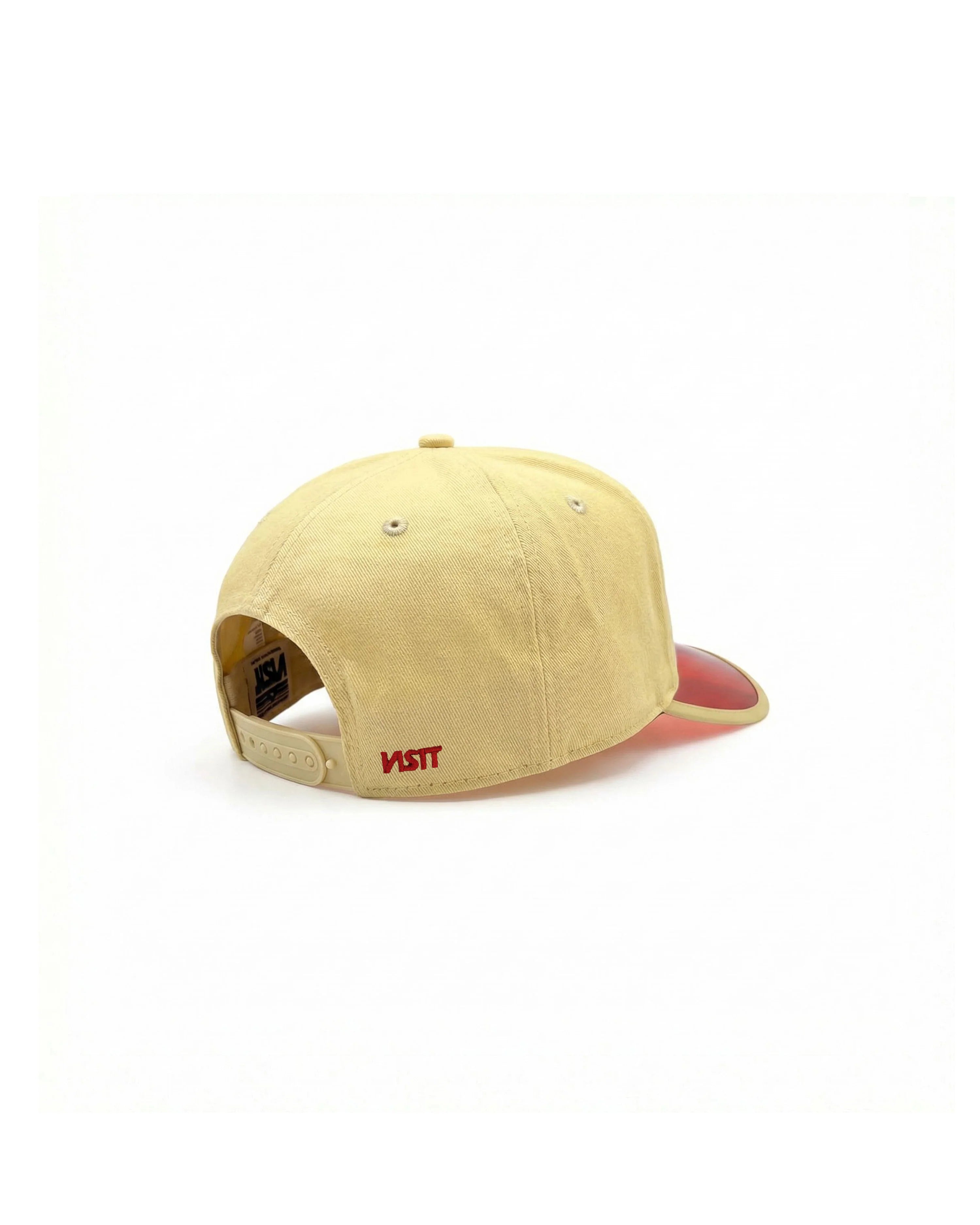 Cappellino Baseball "Caracas Venezuela" Con Visiera Trasparente Rossa In Cotone Regolabile - Visit