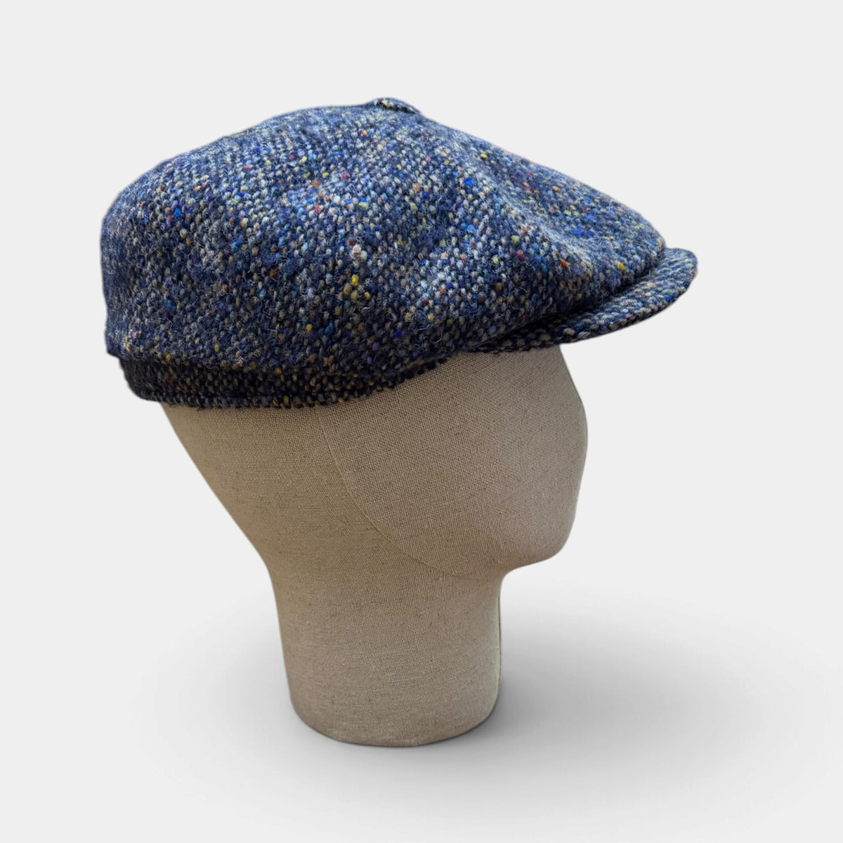 Coppola Irlandese 8 Spicchi Hatteras Stetson in Lana Vergine Donegal Blu