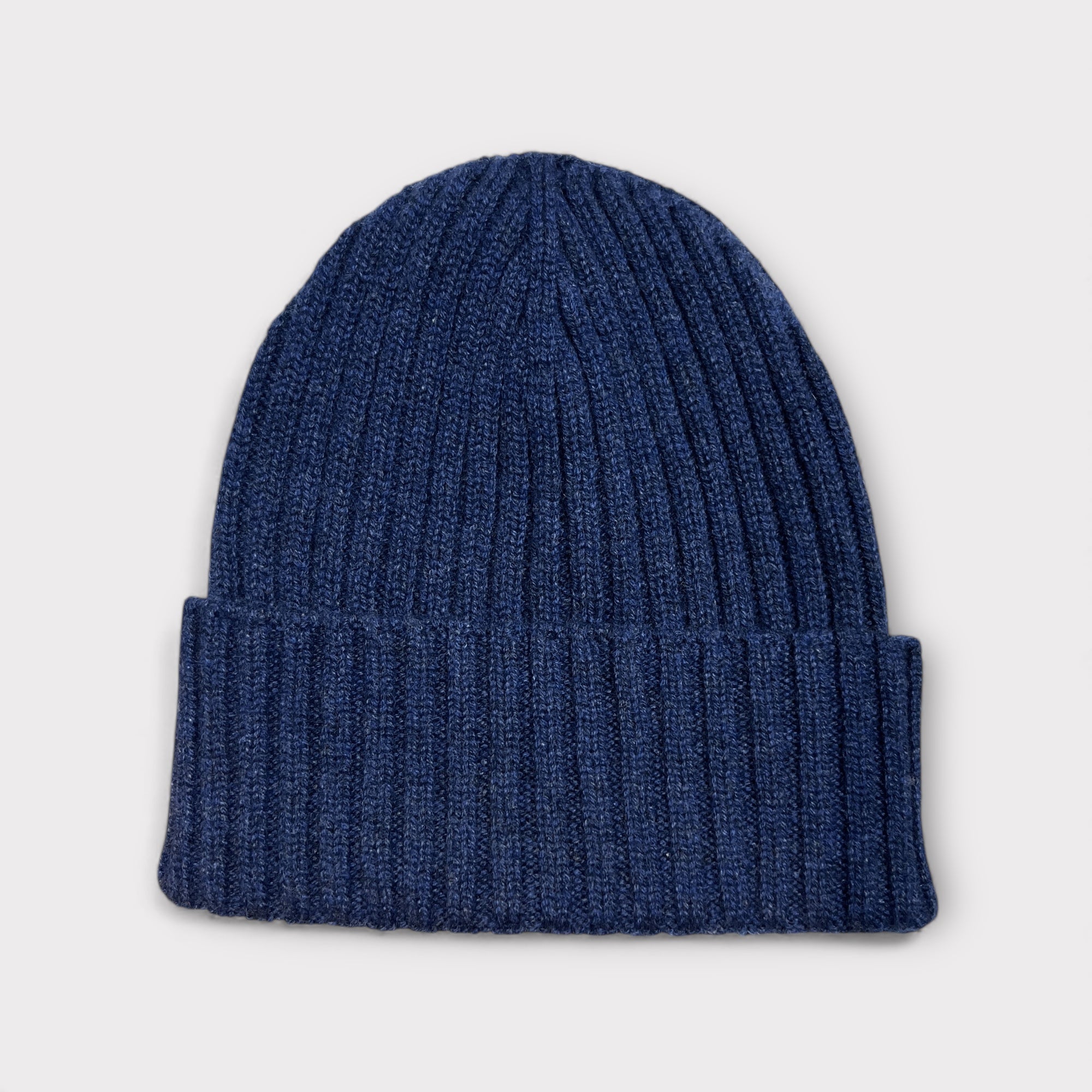 Unisex Pure Cashmere Ribbed Hat