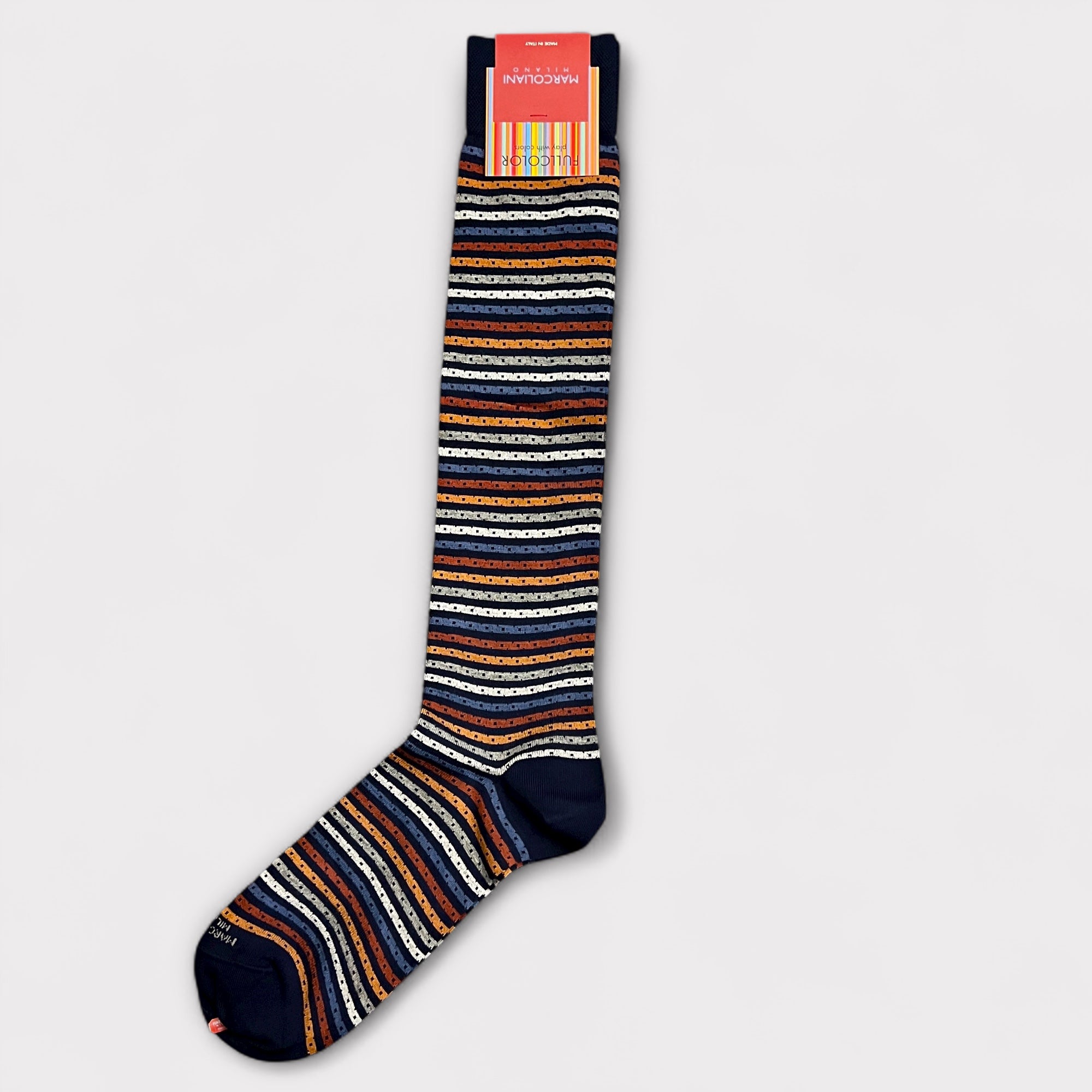 Calzini Uomo Lungo In Cotone a Righe