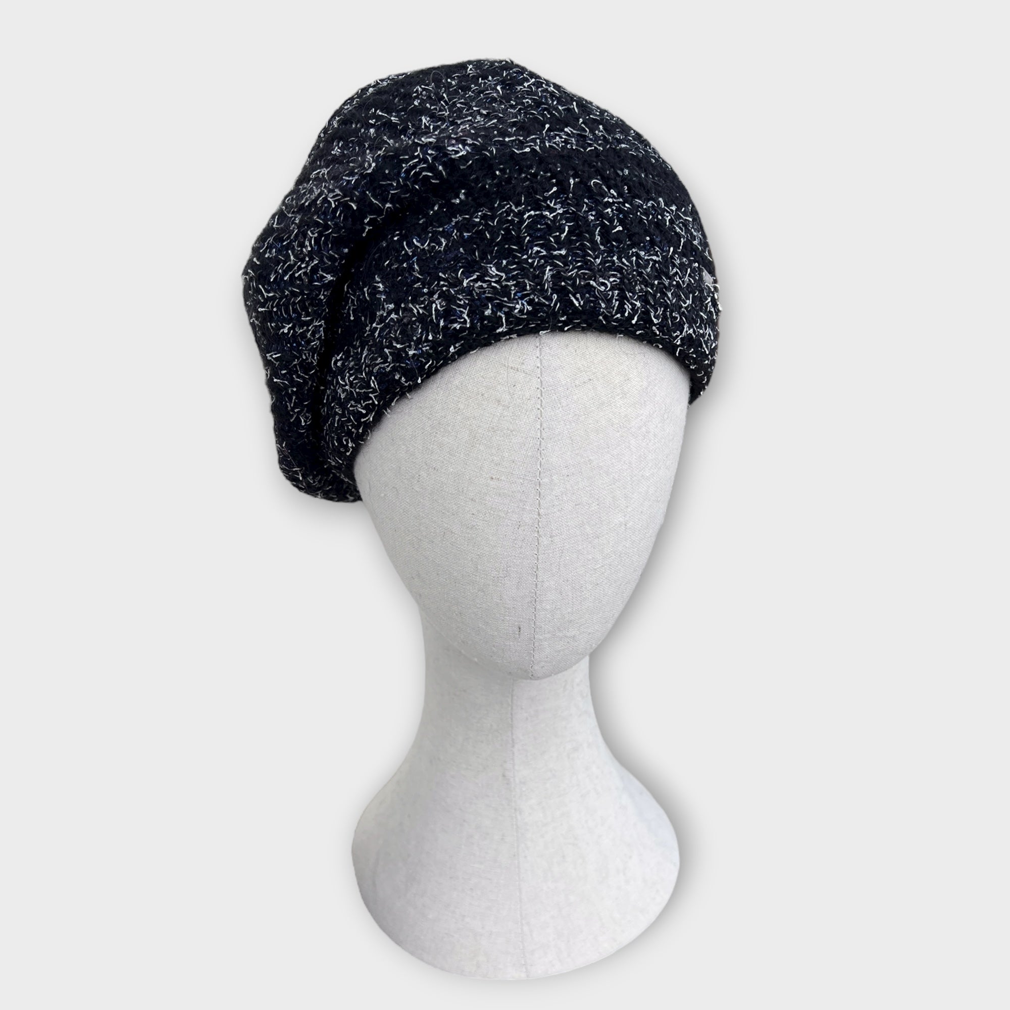 Basco Donna In Maglia Di Mohair Con Lurex A Motivo Rigato