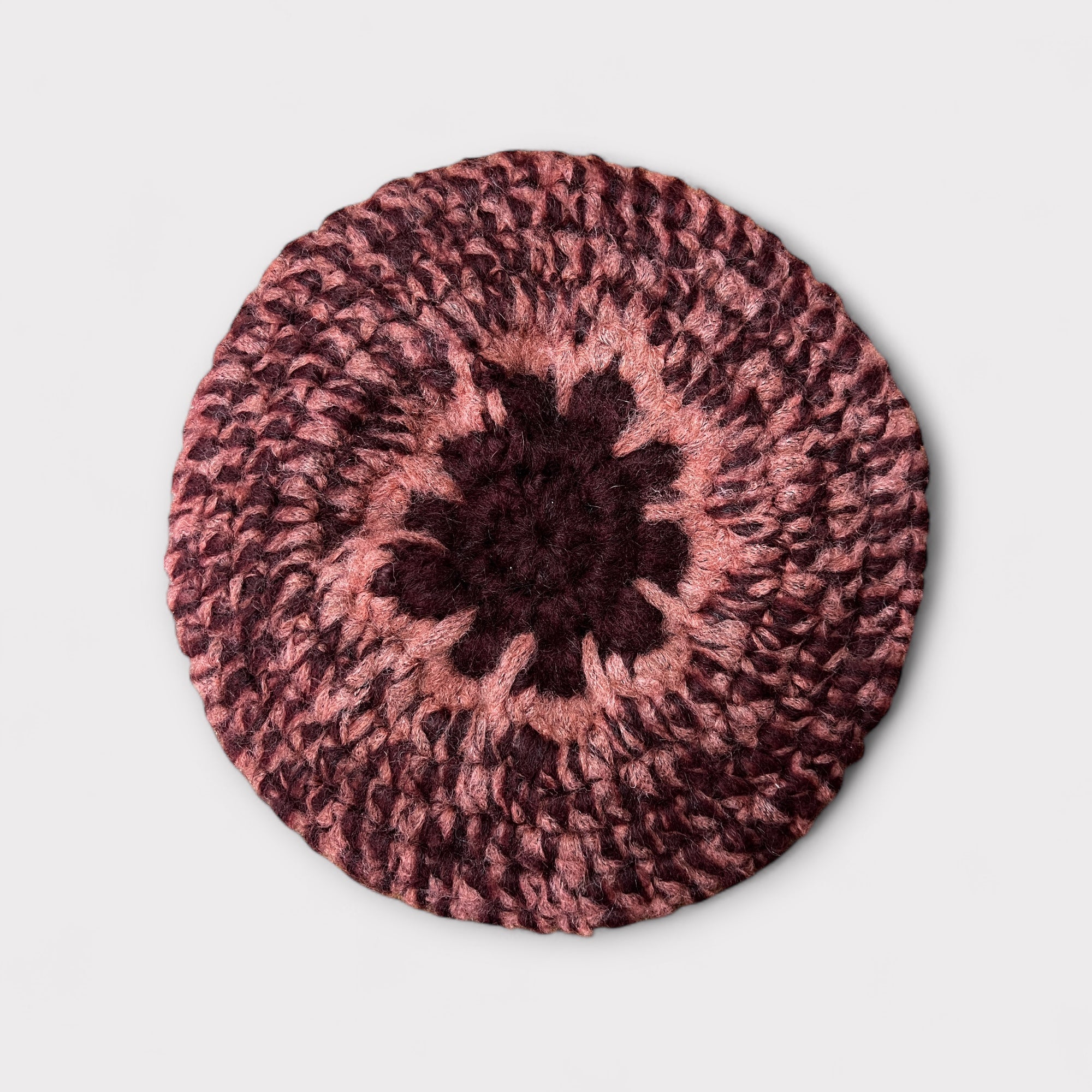 Basco In Maglia Di Lana Handmade Bicolore