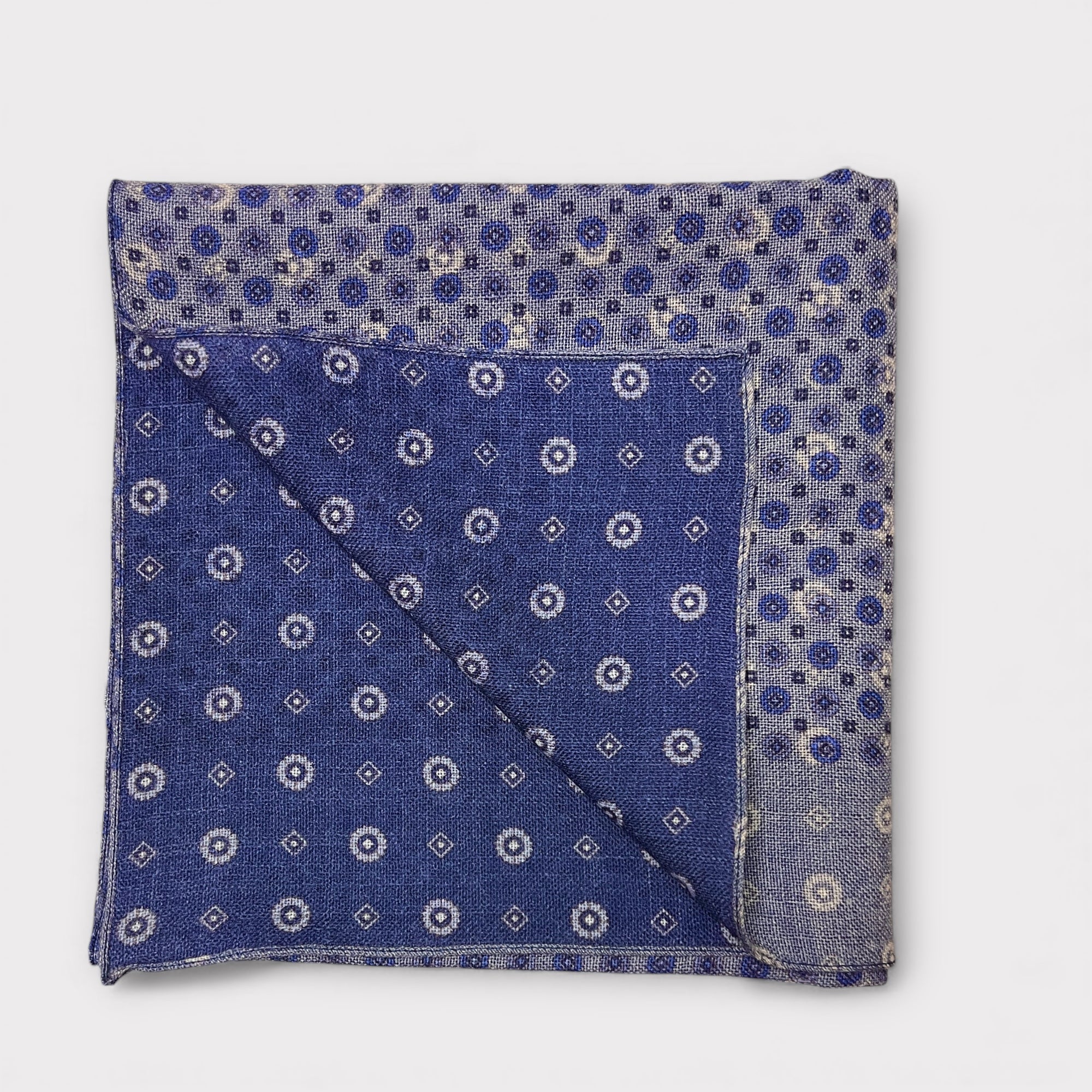 Sciarpa Uomo In Tessuto Di Lana Fantasia Pois 45 cm x 180 cm