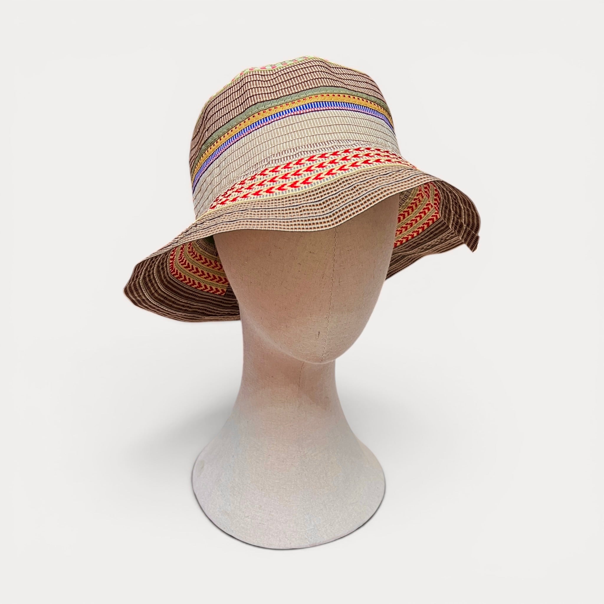 Cappello Donna Estivo In Cotone Multirighe Grevi - Cappelleria Bacca