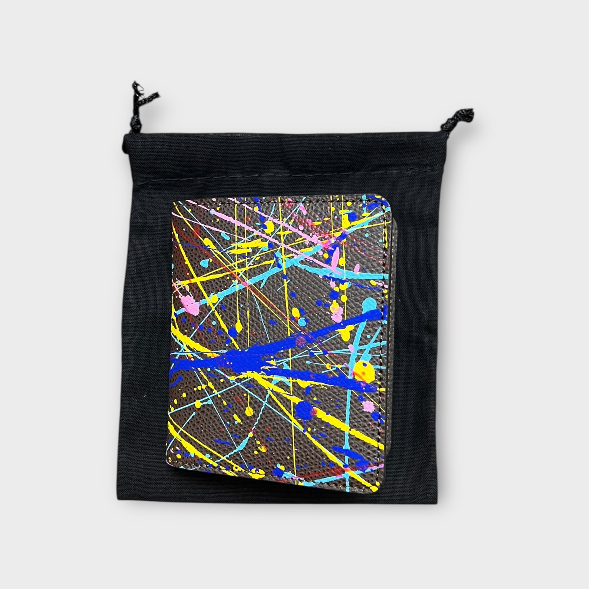 Portacarte In Pelle Dipinto A Mano Mamiki