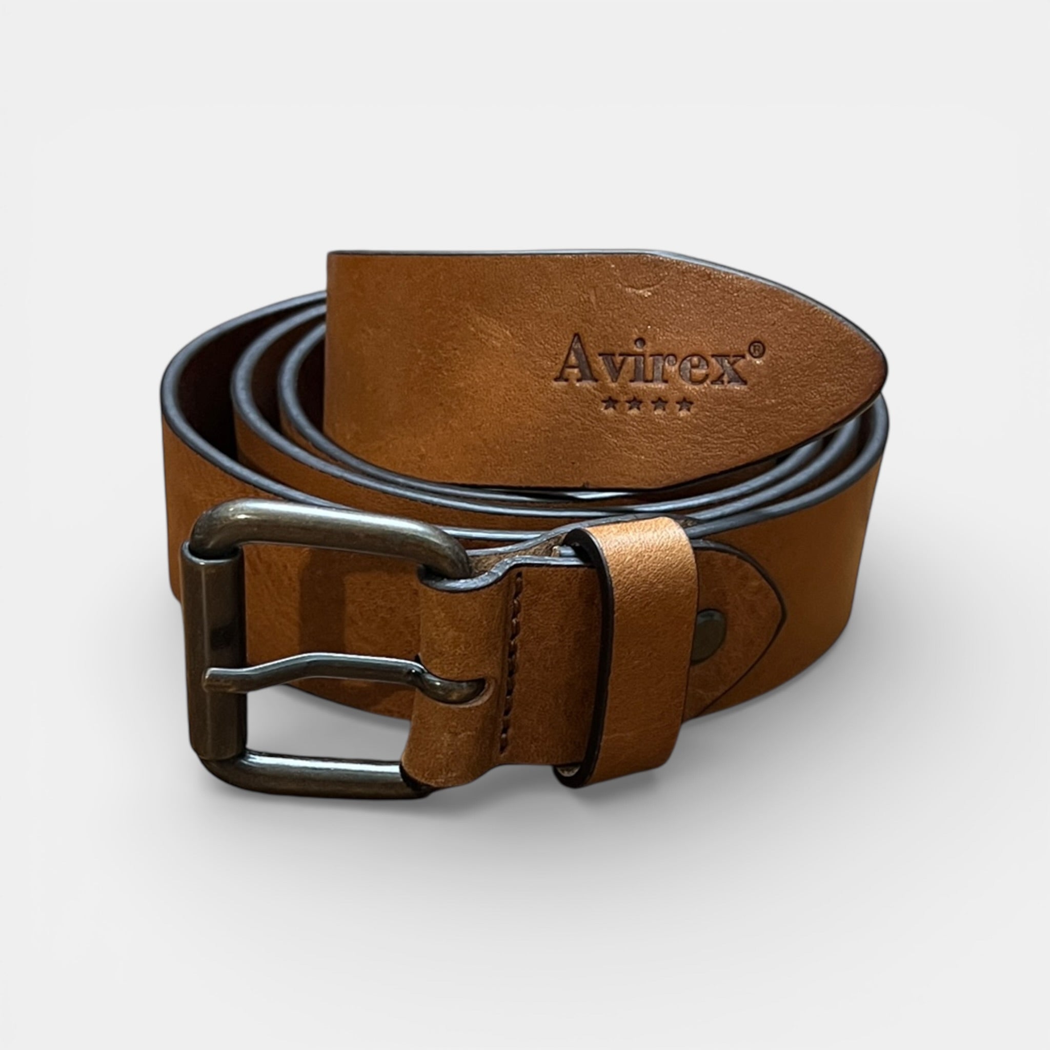 Cintura in Pelle color Cognac Avirex