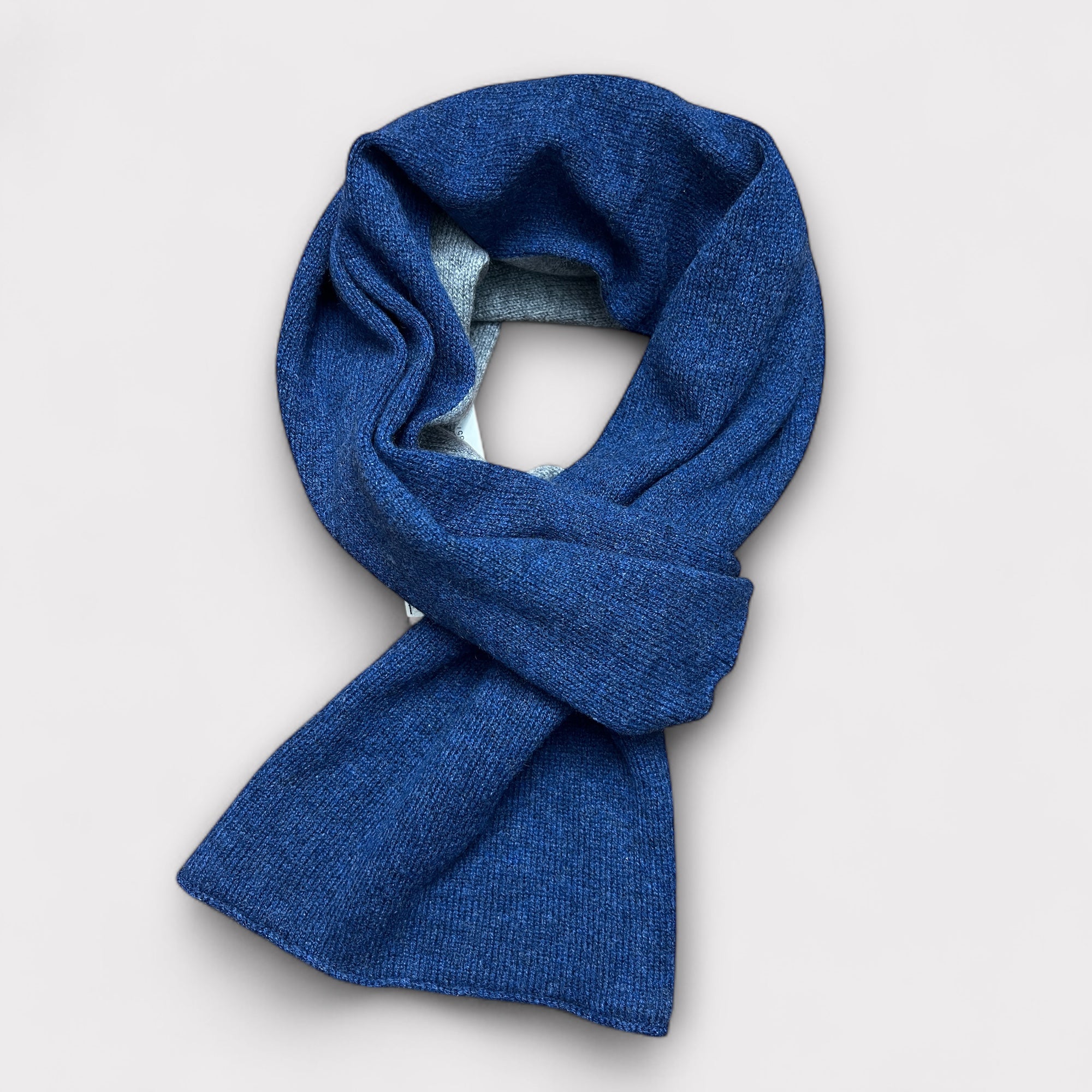 Sciarpa Piccola 85x 30 Con Asola In Puro Cashmere Bicolor