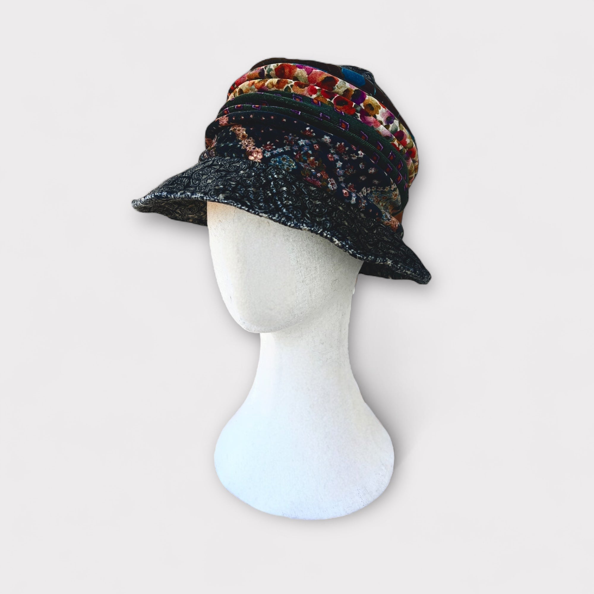 Cappello Donna Invernale In Velluto Patchwork Grevi