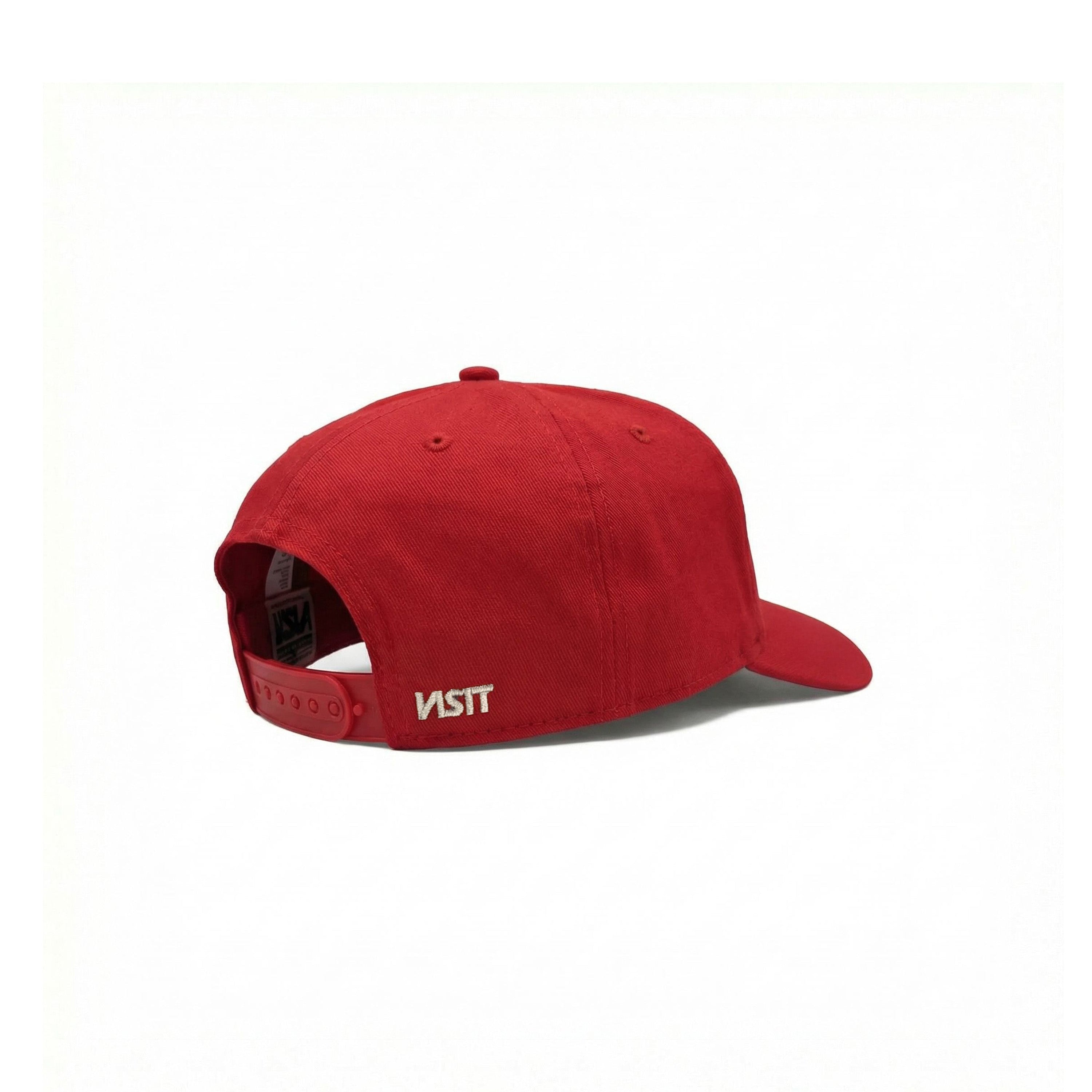 Cappellino Baseball In Cotone Rosso Con Ricamo - Visit