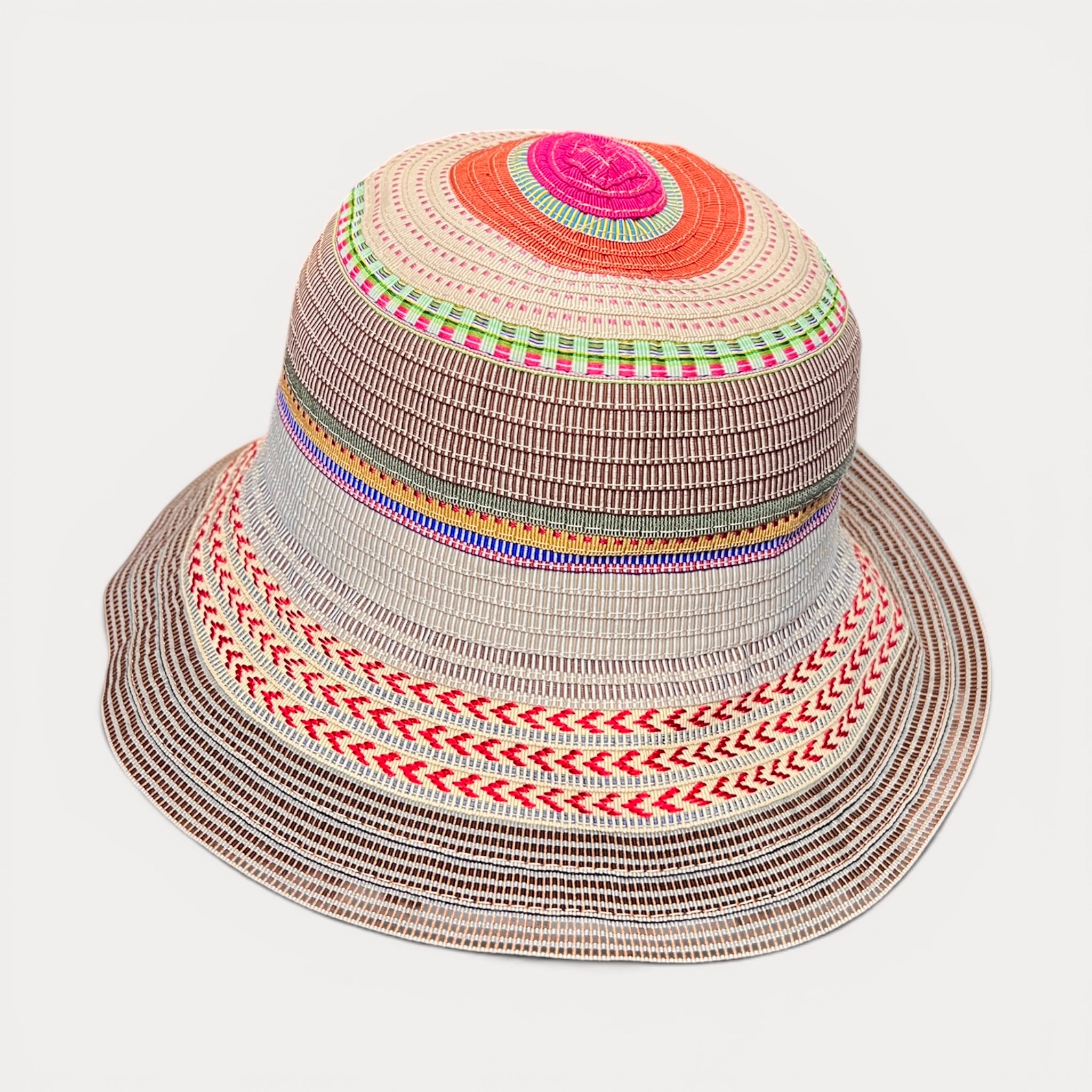 Cappello Donna Estivo In Cotone Multirighe Grevi - Cappelleria Bacca