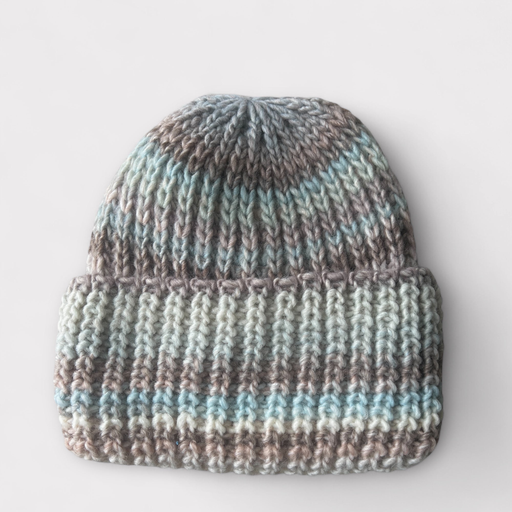 Berretto In Maglia Chuncky Con Risvolto