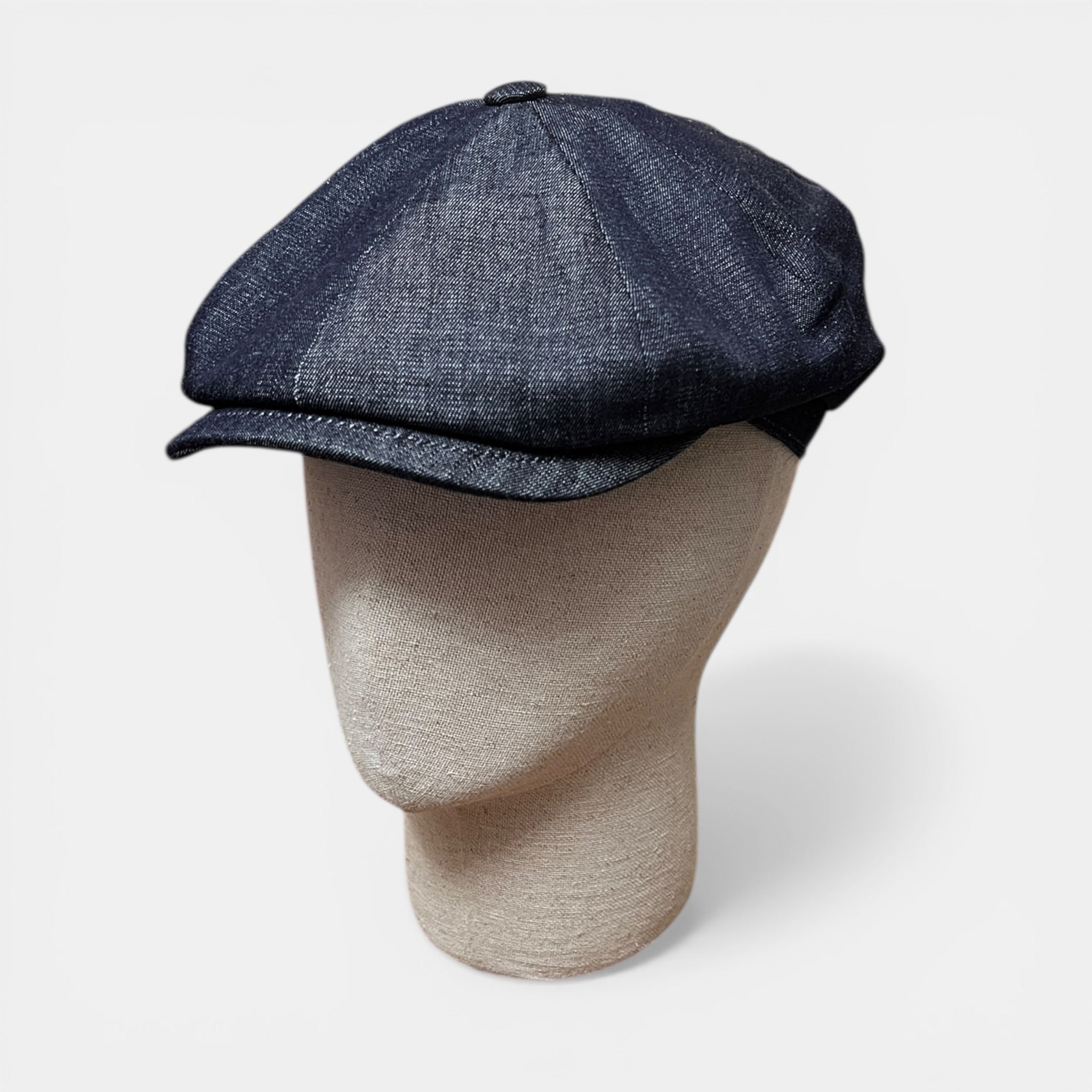 Coppola Irlandese Estiva In Puro Cotone Blu Tipo Jeans - Cappelleria Bacca