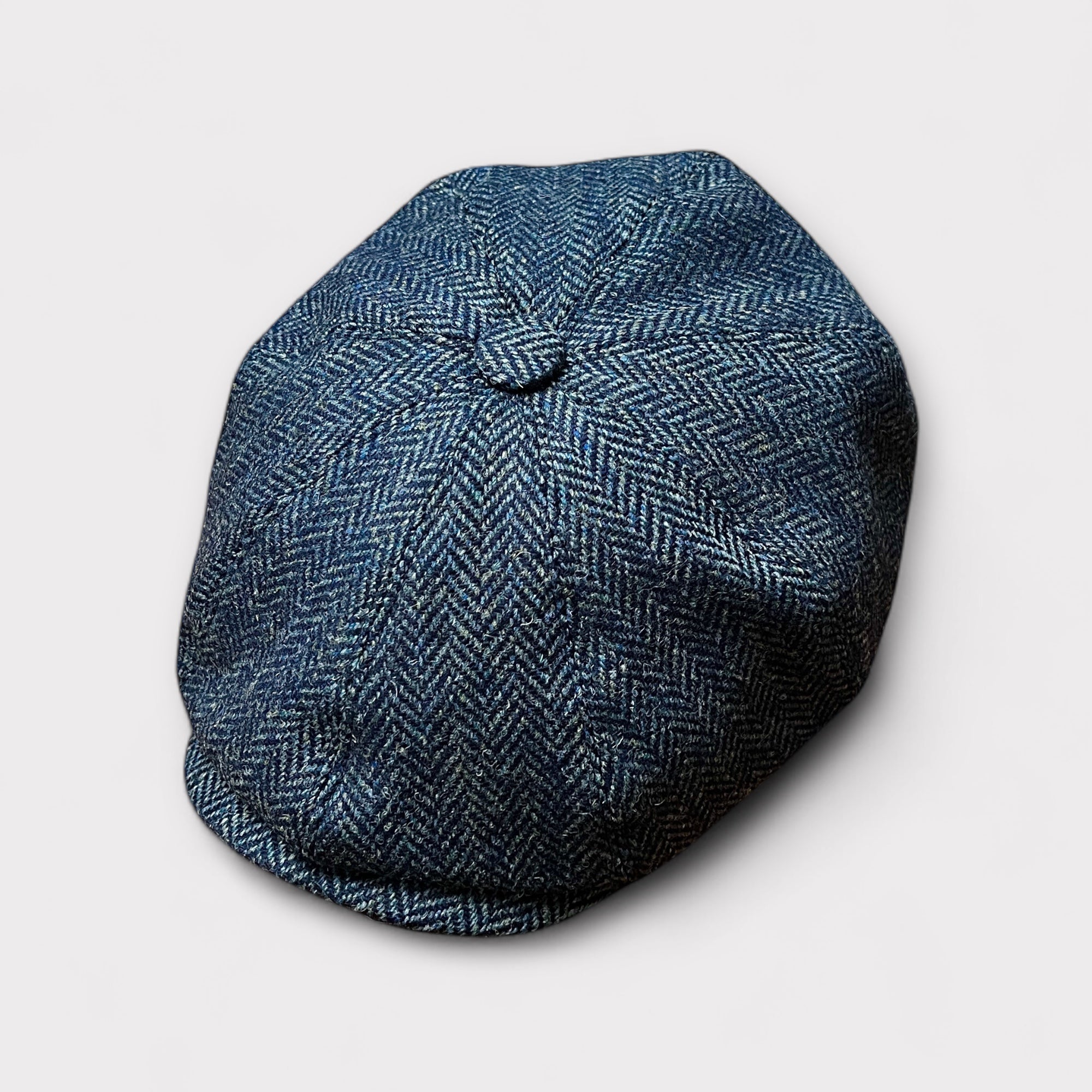 Coppola Irlandese 8 spicchi In Pura Lana Spinato Blu