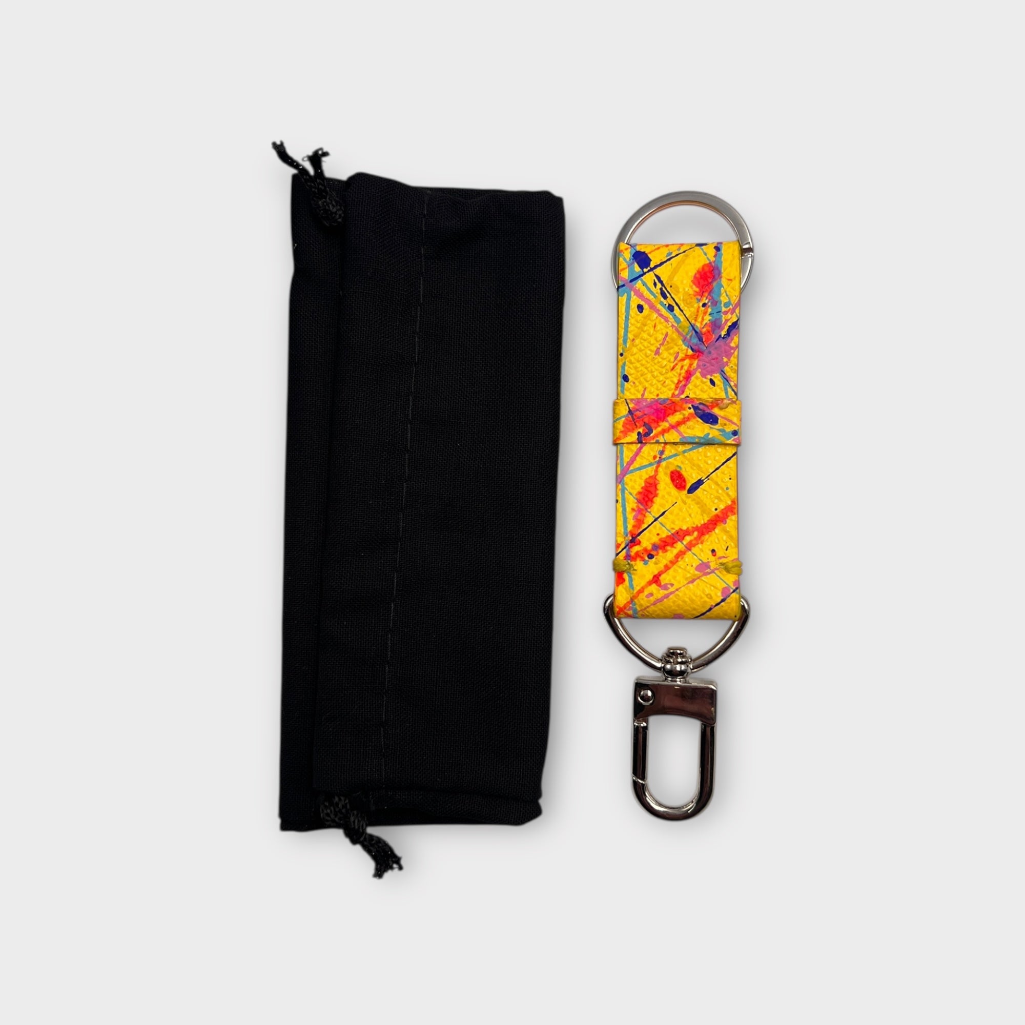 Portachiavi In Pelle Dipinta A Mano