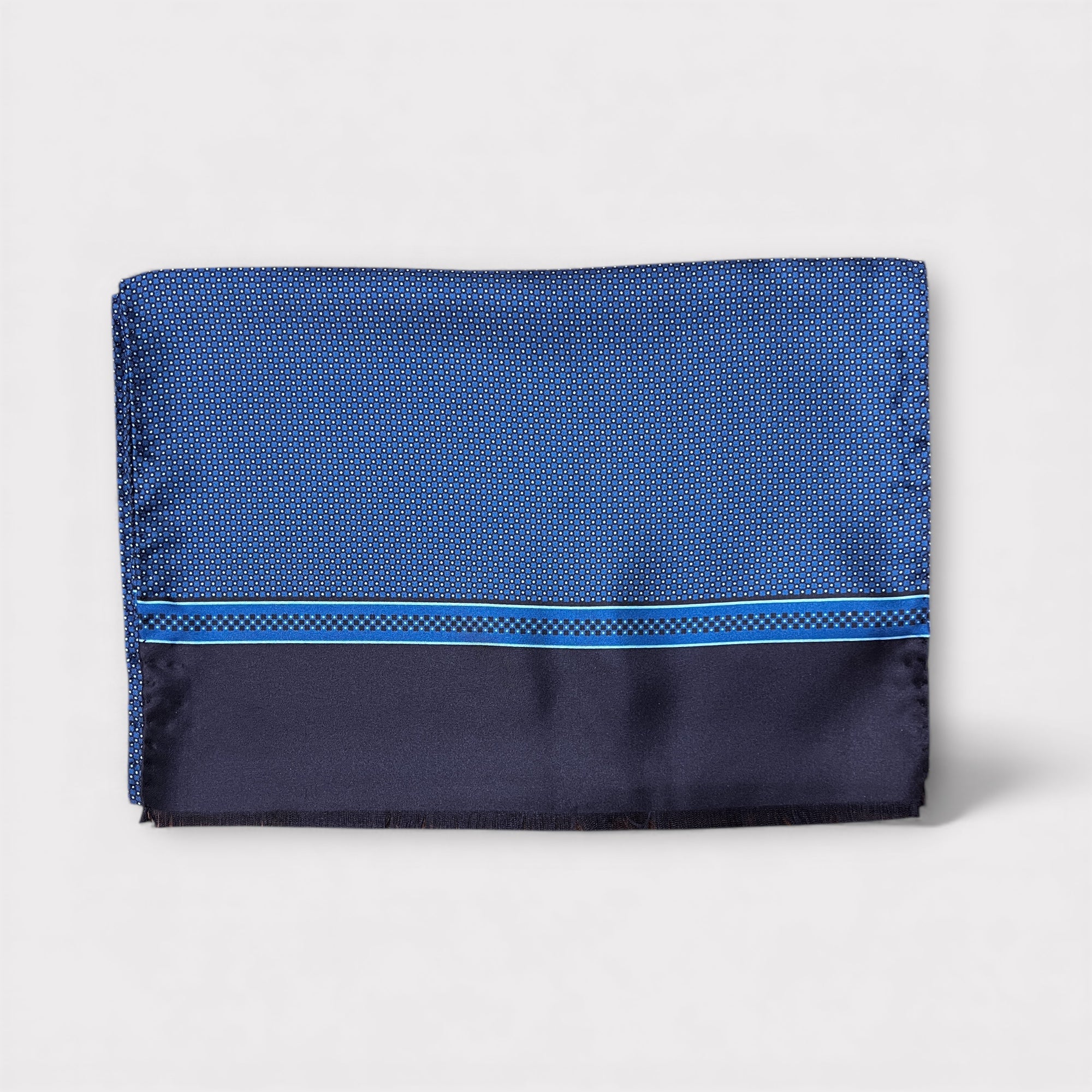 Sciarpa Uomo In Twill Di Pura Seta 33x180 Fantasia Pois