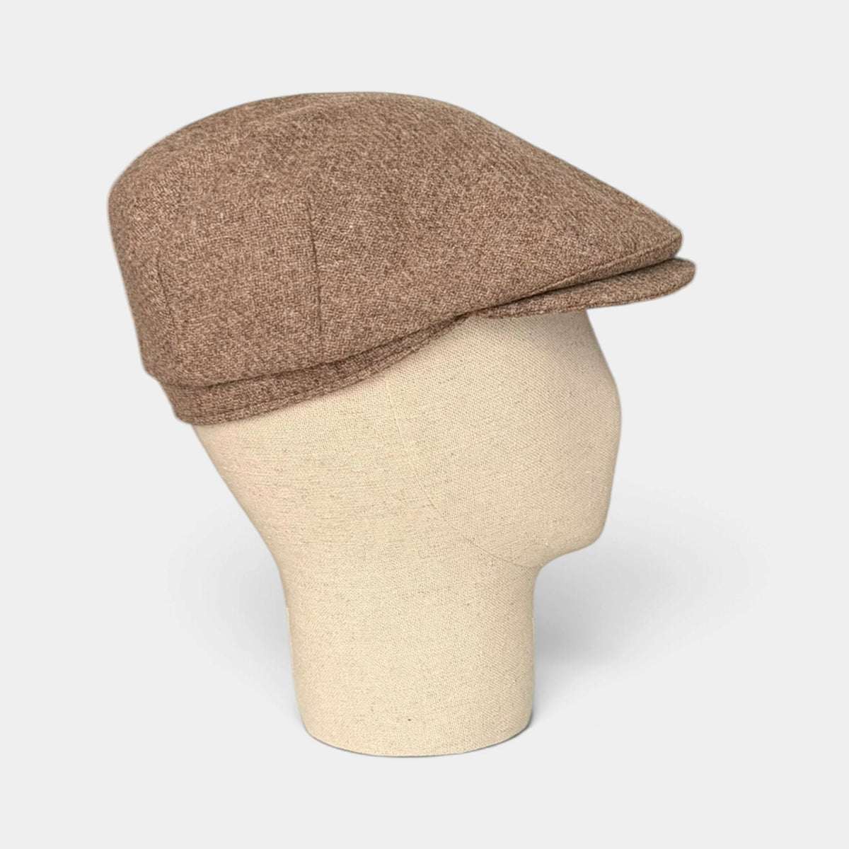 Coppola Invernale In Pura Lana Marrone Sabbia - Made In Italy