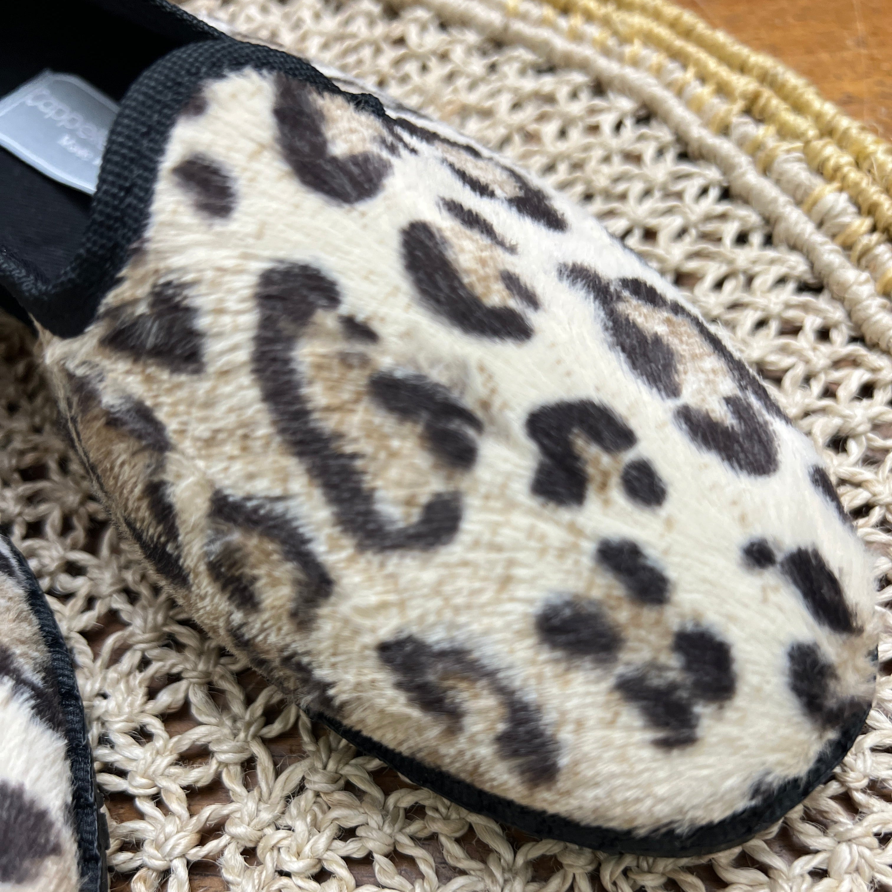 Friulane Originali In Velluto Animalier Maculato - Scarpe Artigianali Fatte A Mano
