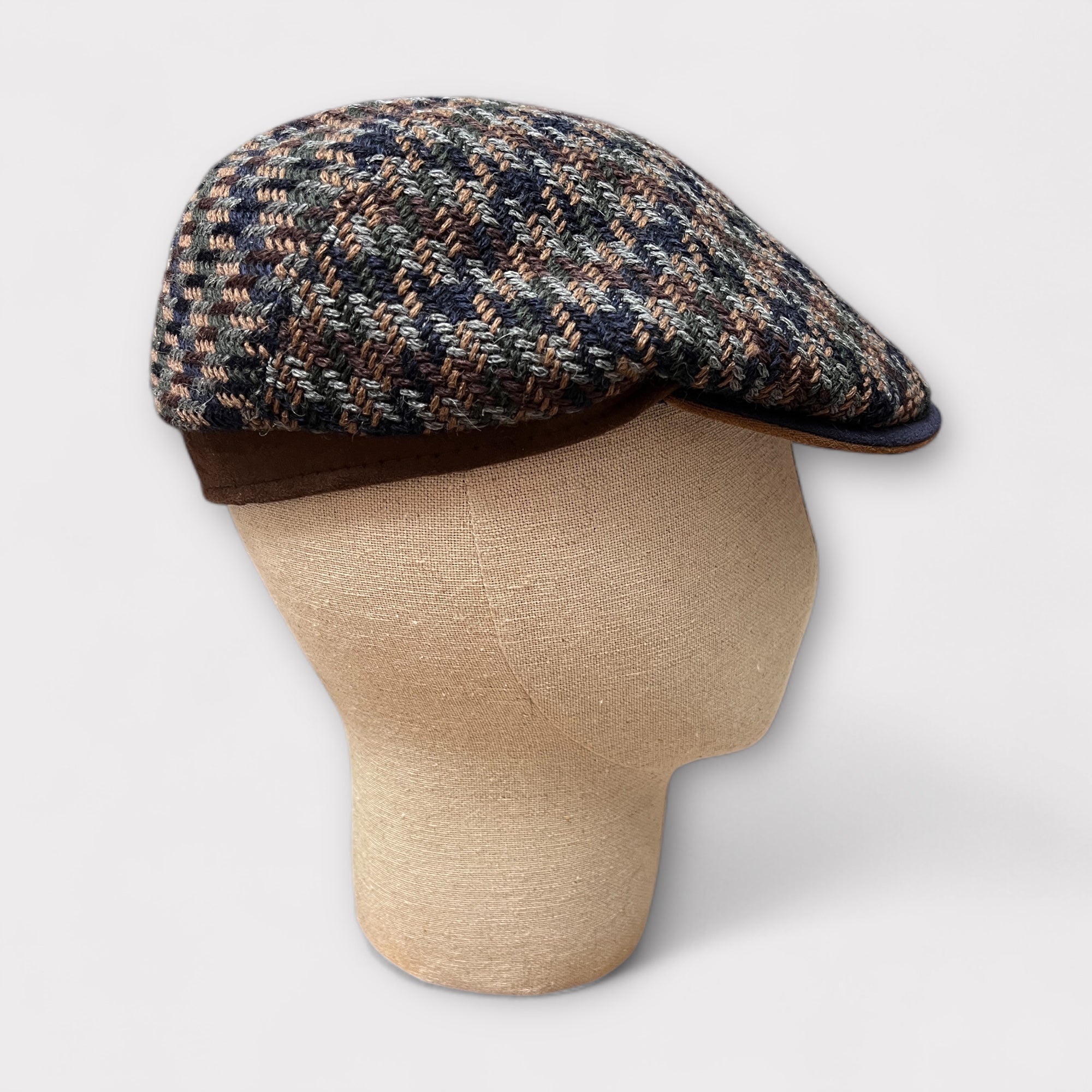 Coppola Uomo Invernale In Tessuto Di Lana Pied De Poule