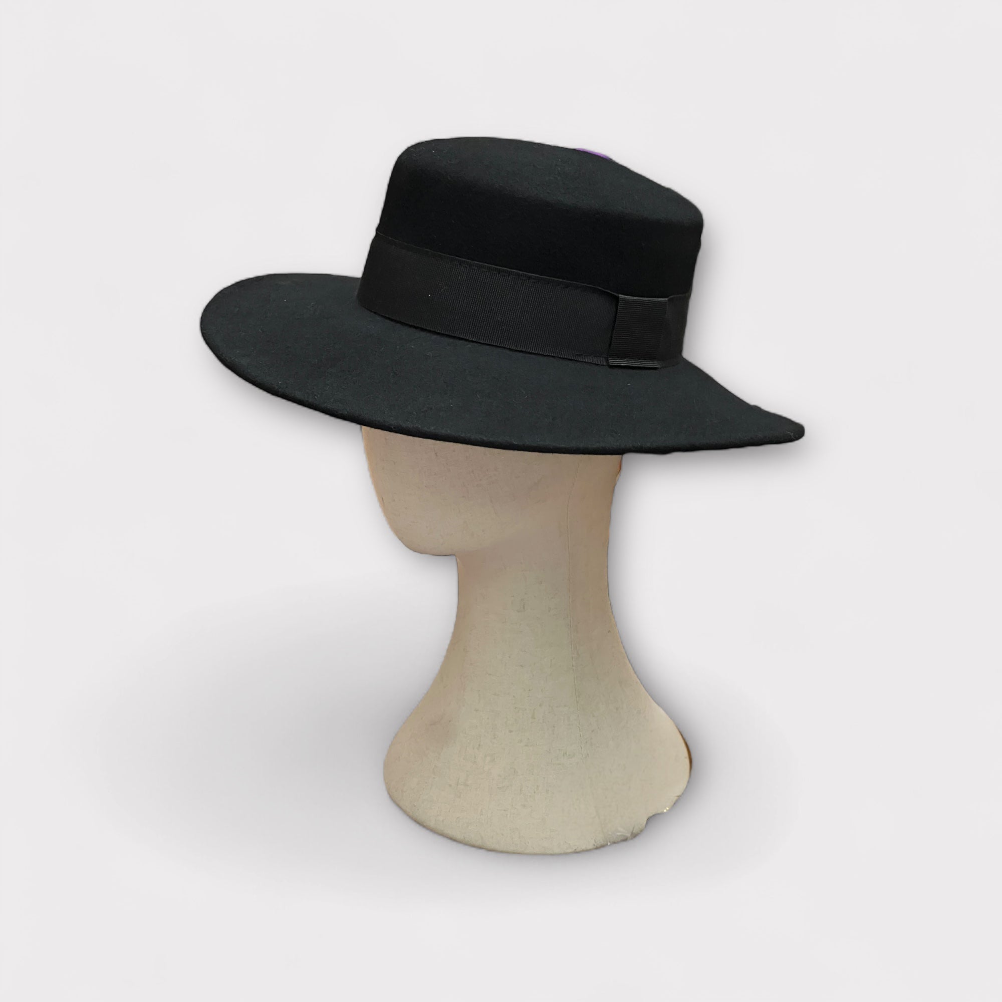 Cappello Donna Zorro Nero In Feltro Di Lana