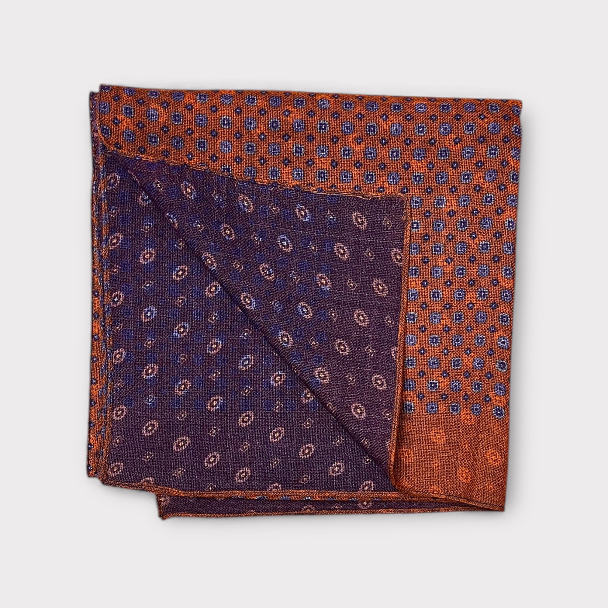 Sciarpa Uomo In Tessuto Di Lana Fantasia Pois 45 cm x 180 cm