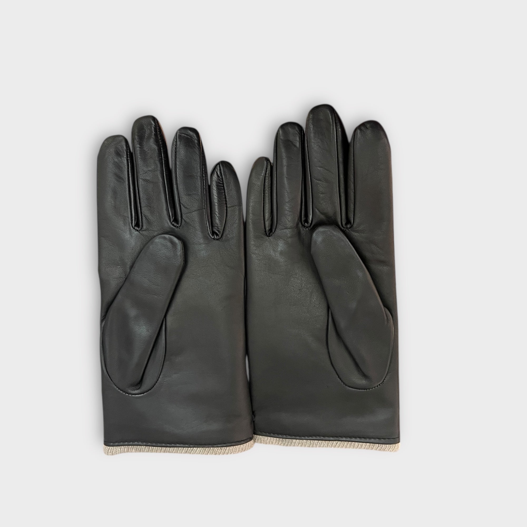 Guanti Uomo In Pelle Di Capretto Fodera Lana e Bordino