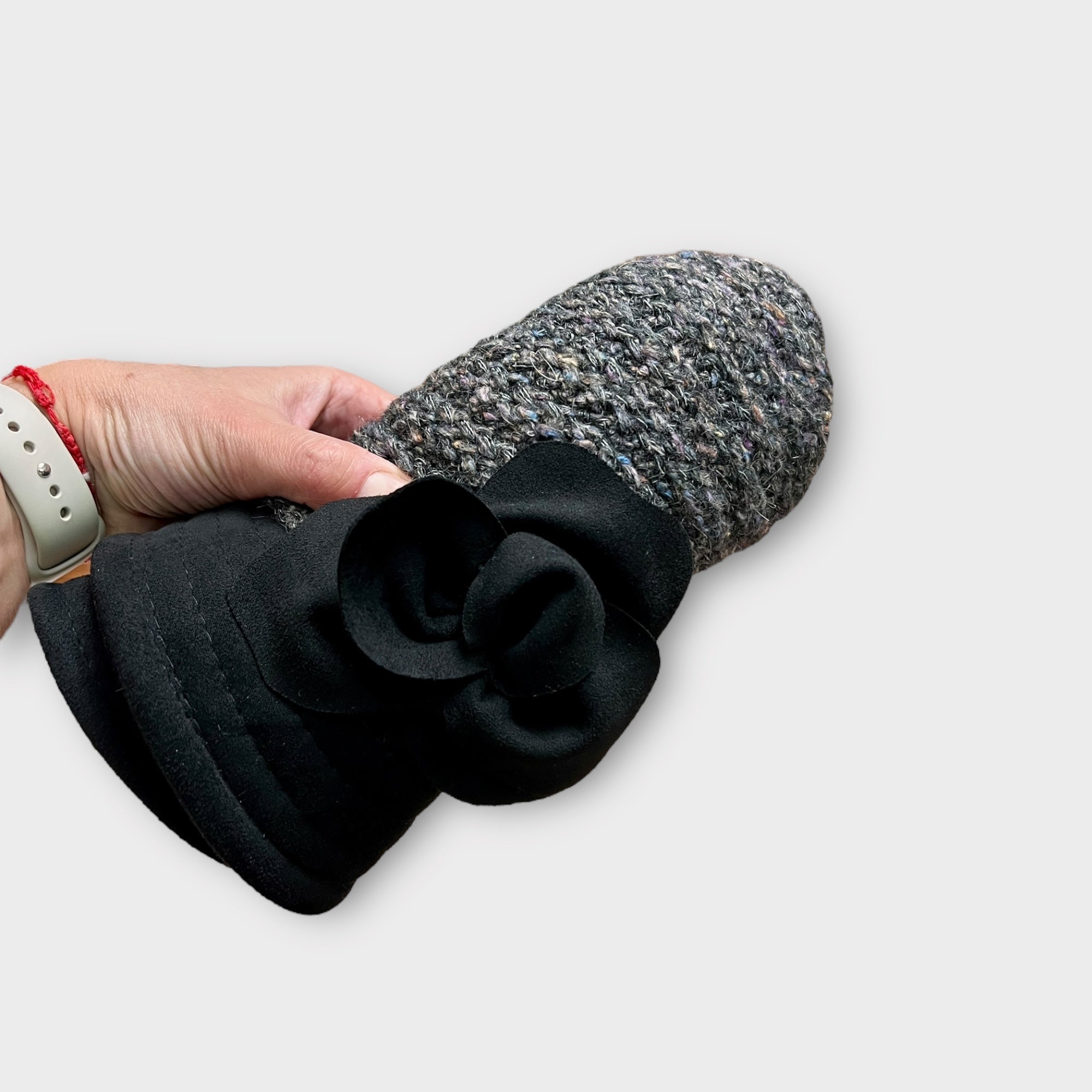 Cappello Cloche Invernale Con Fiore Pieghevole