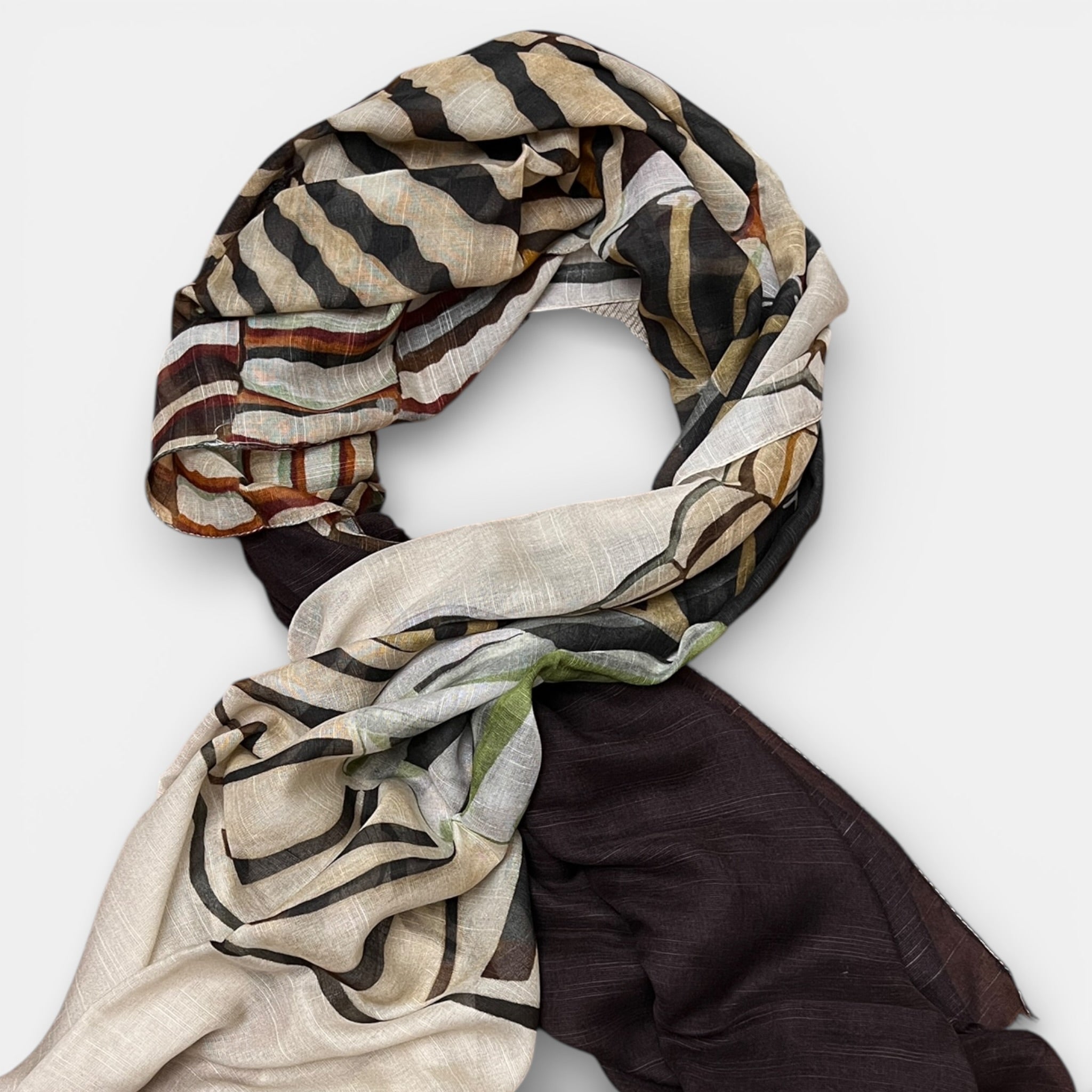 Sciarpa Estiva Unisex  90x200 cm Fantasia Conchiglia - Cappelleria Bacca