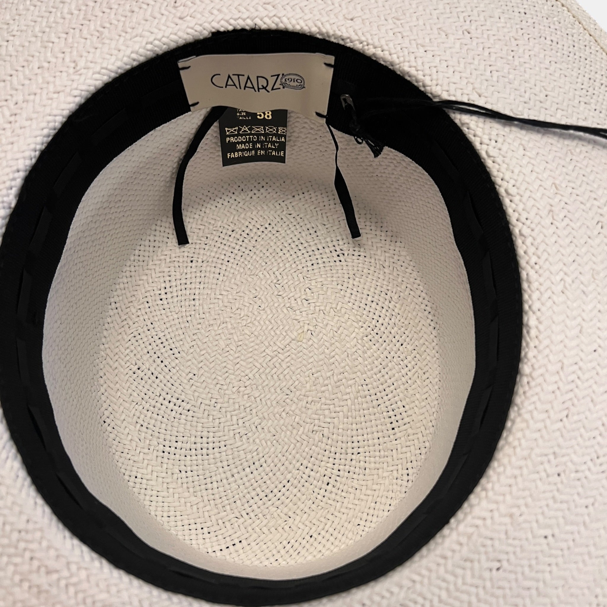 Cappello Canotier Da Donna in Papier Intrecciato - Cappelleria Bacca