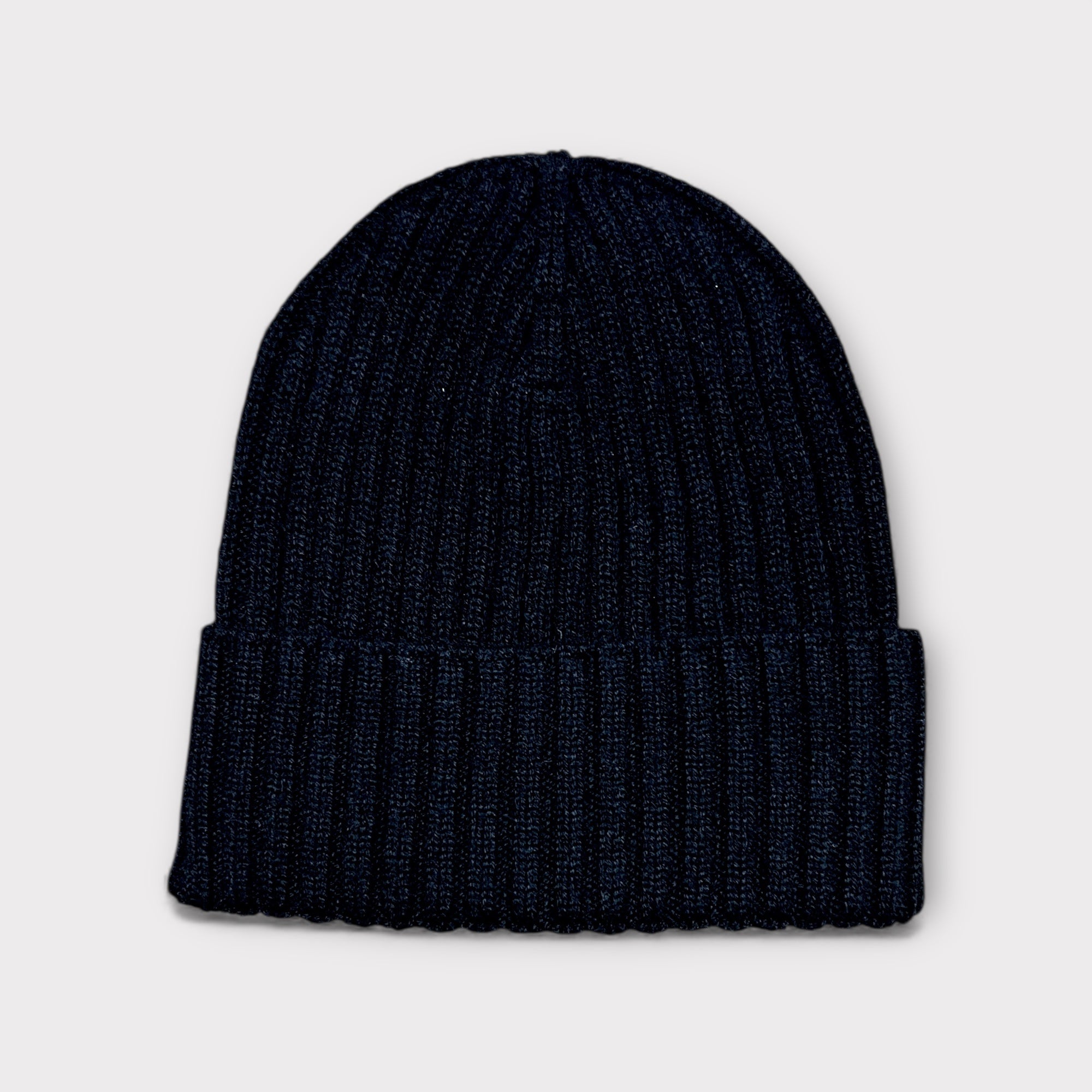 Unisex Pure Cashmere Ribbed Hat