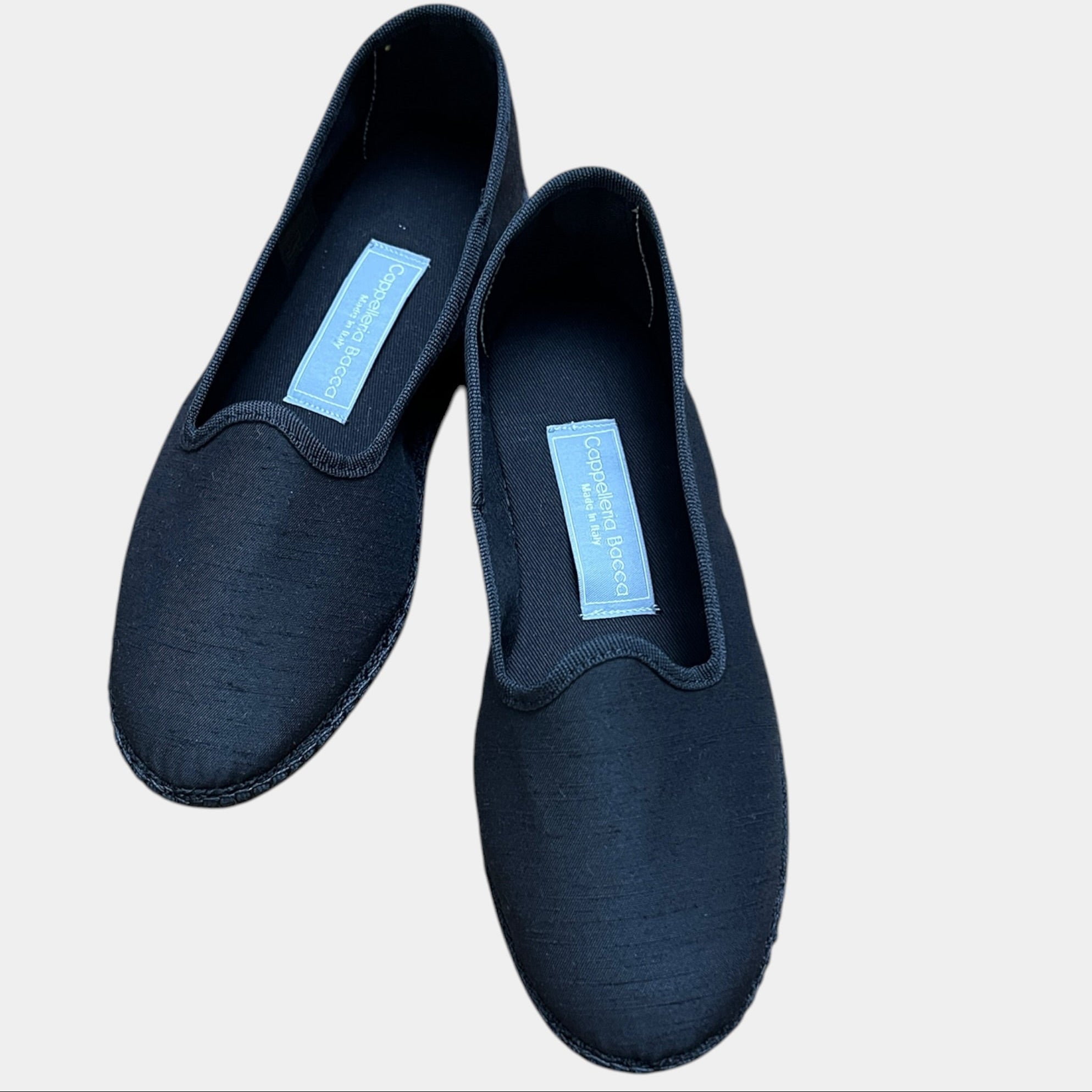 Friulane Originali In Seta Shantung Nero – Fatte a Mano