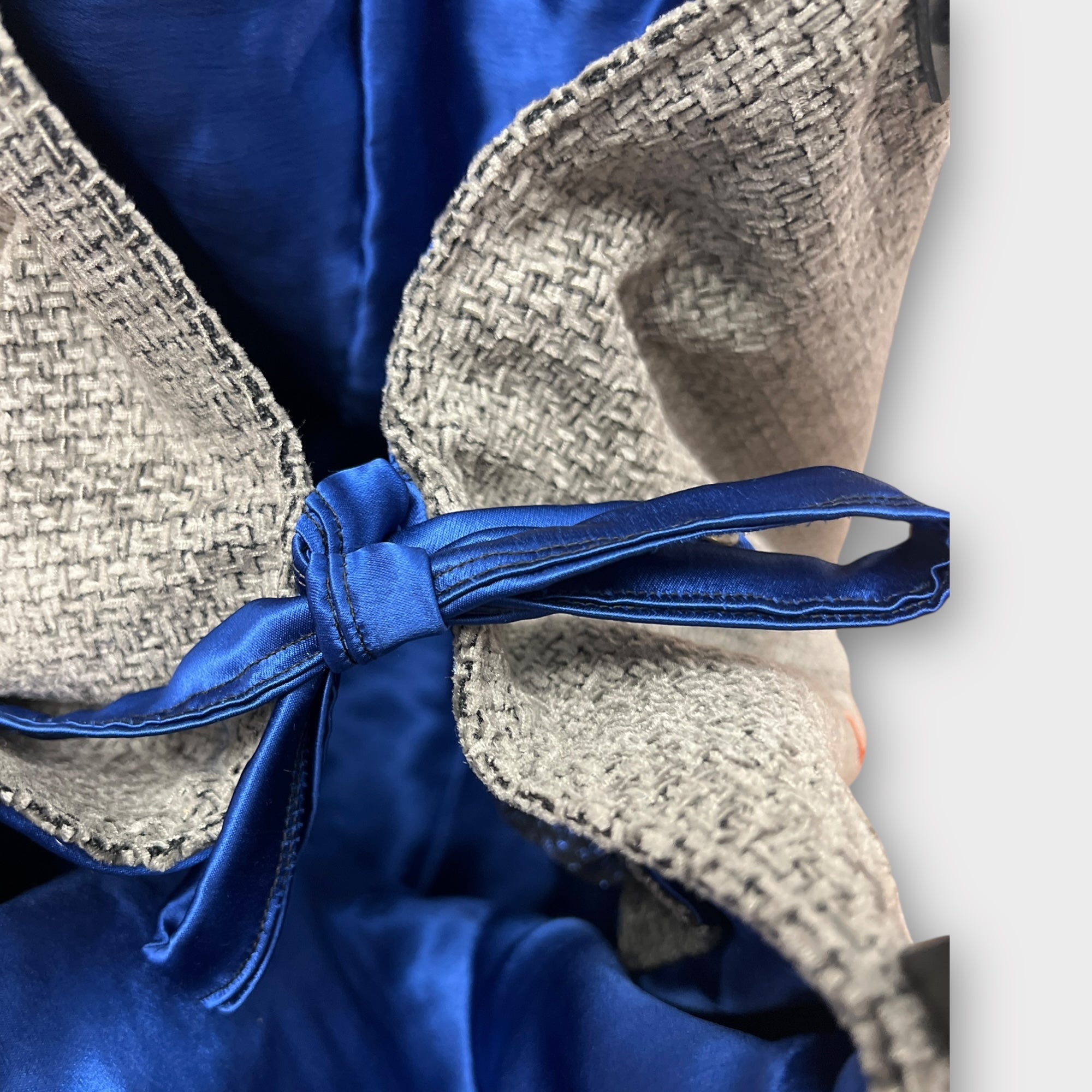 Borsa Shopping in Tessuto Reversibile con Fiori