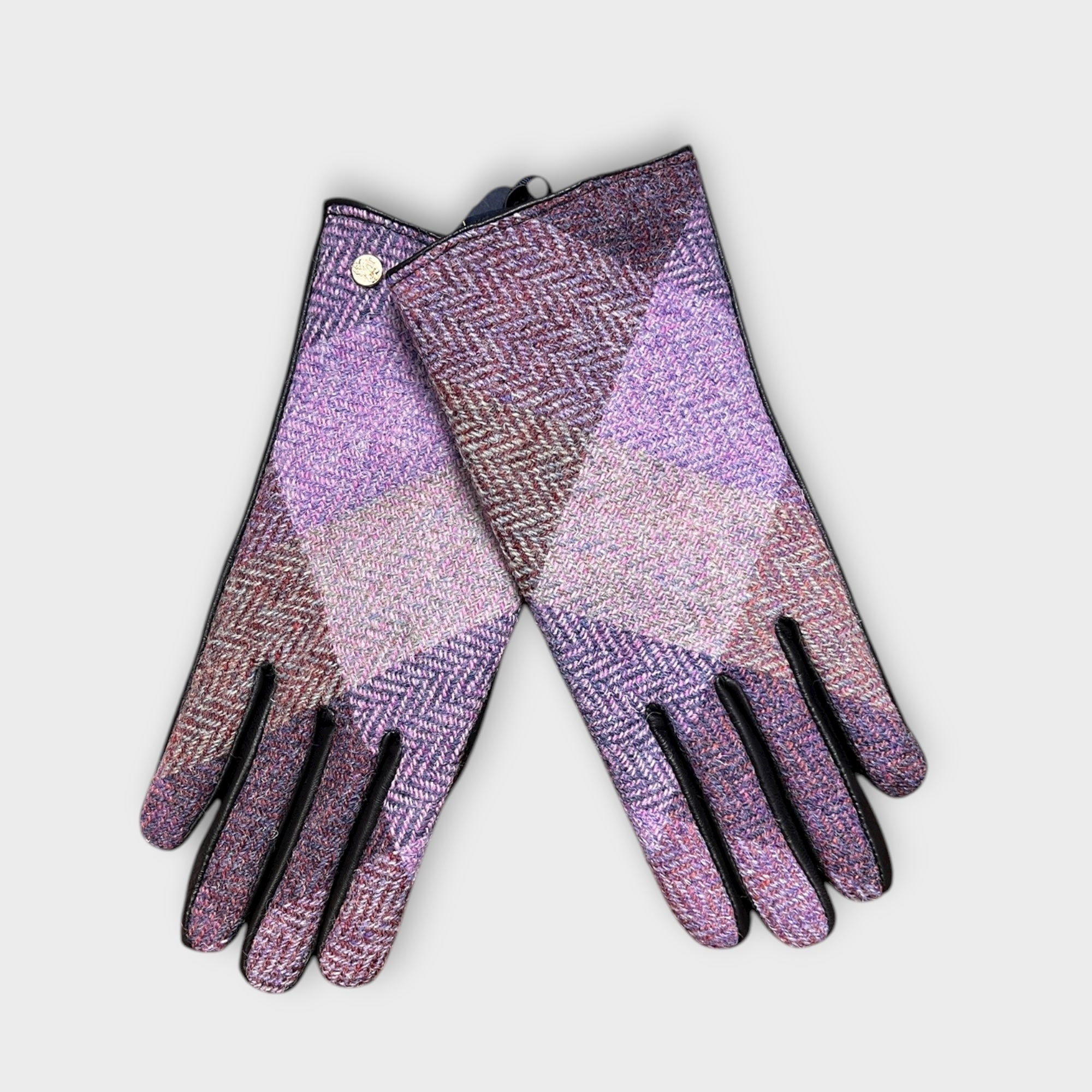 Guanti donna in pelle e lana tweed di Failsworth