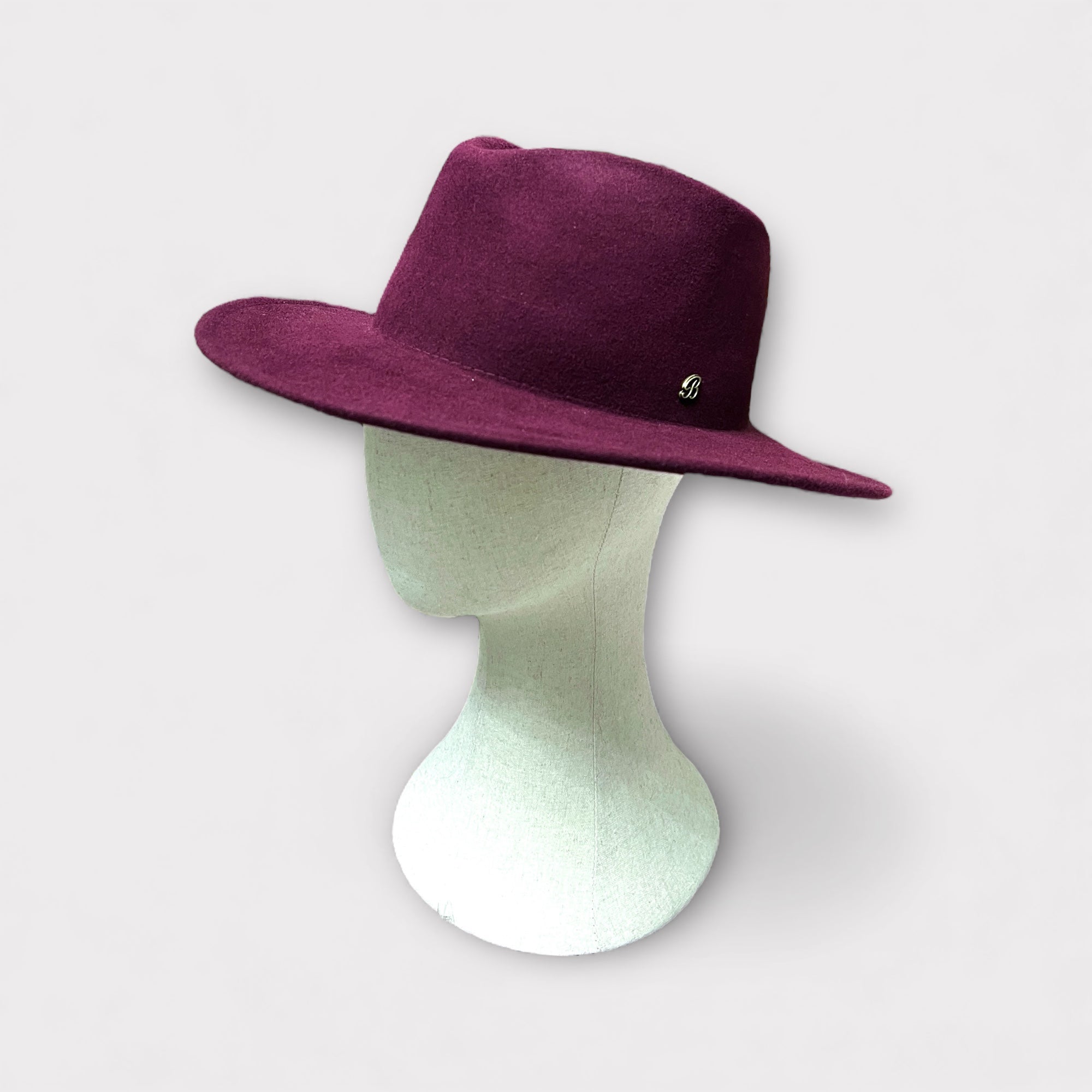 Cappello Unisex Ala Dritta In Feltro Di Lana Merinos