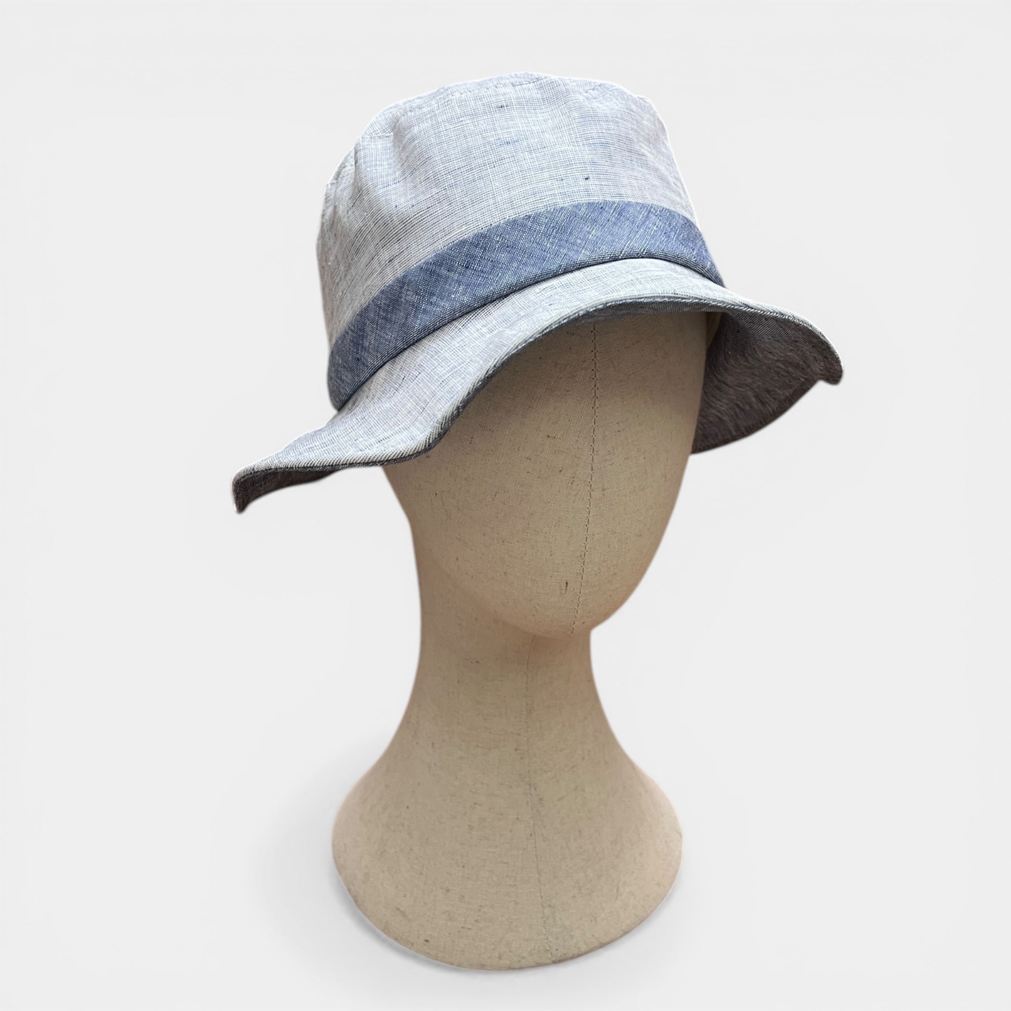 Cappello Donna In Puro Lino Pieghevole E Modellabile