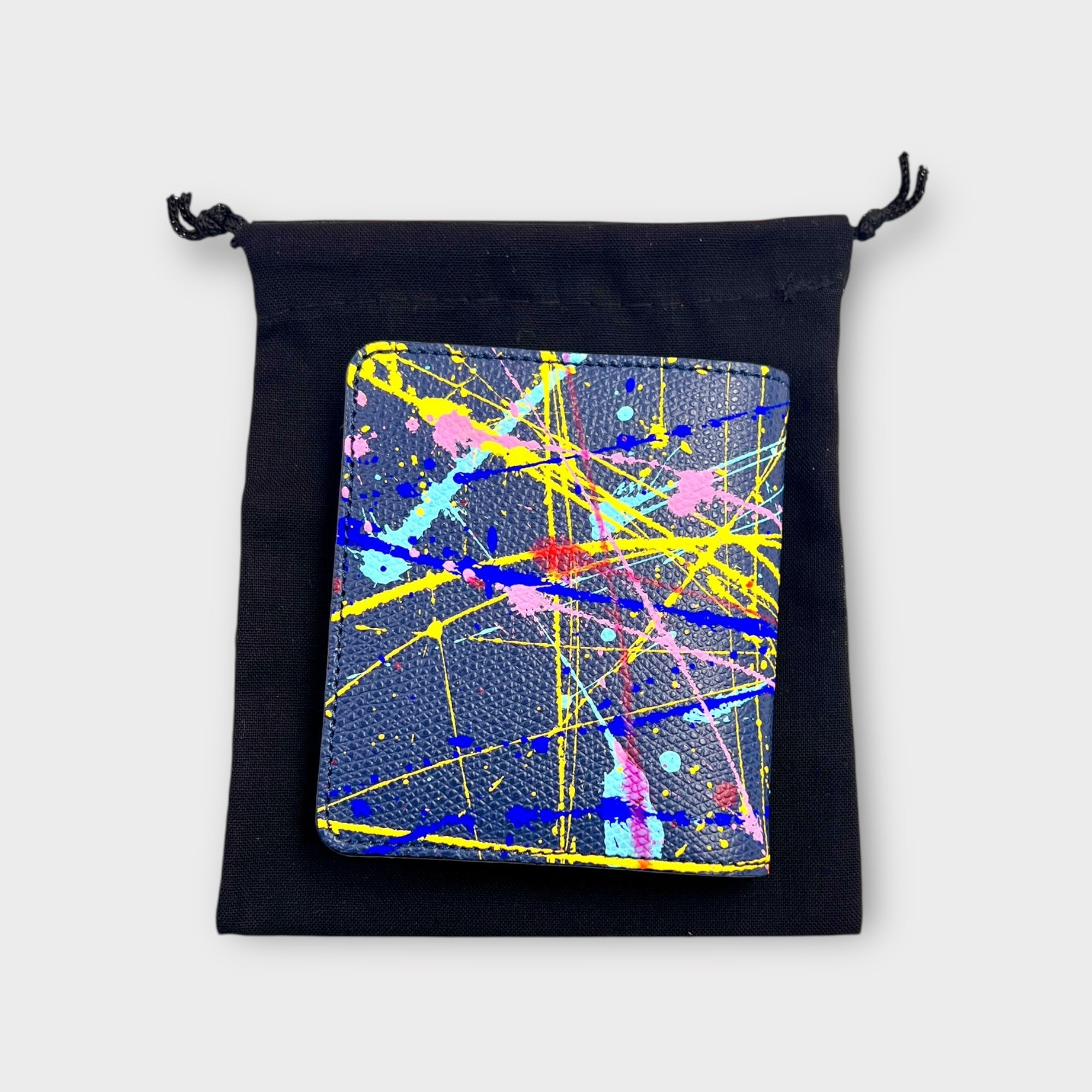 Portacarte In Pelle Dipinto A Mano Mamiki