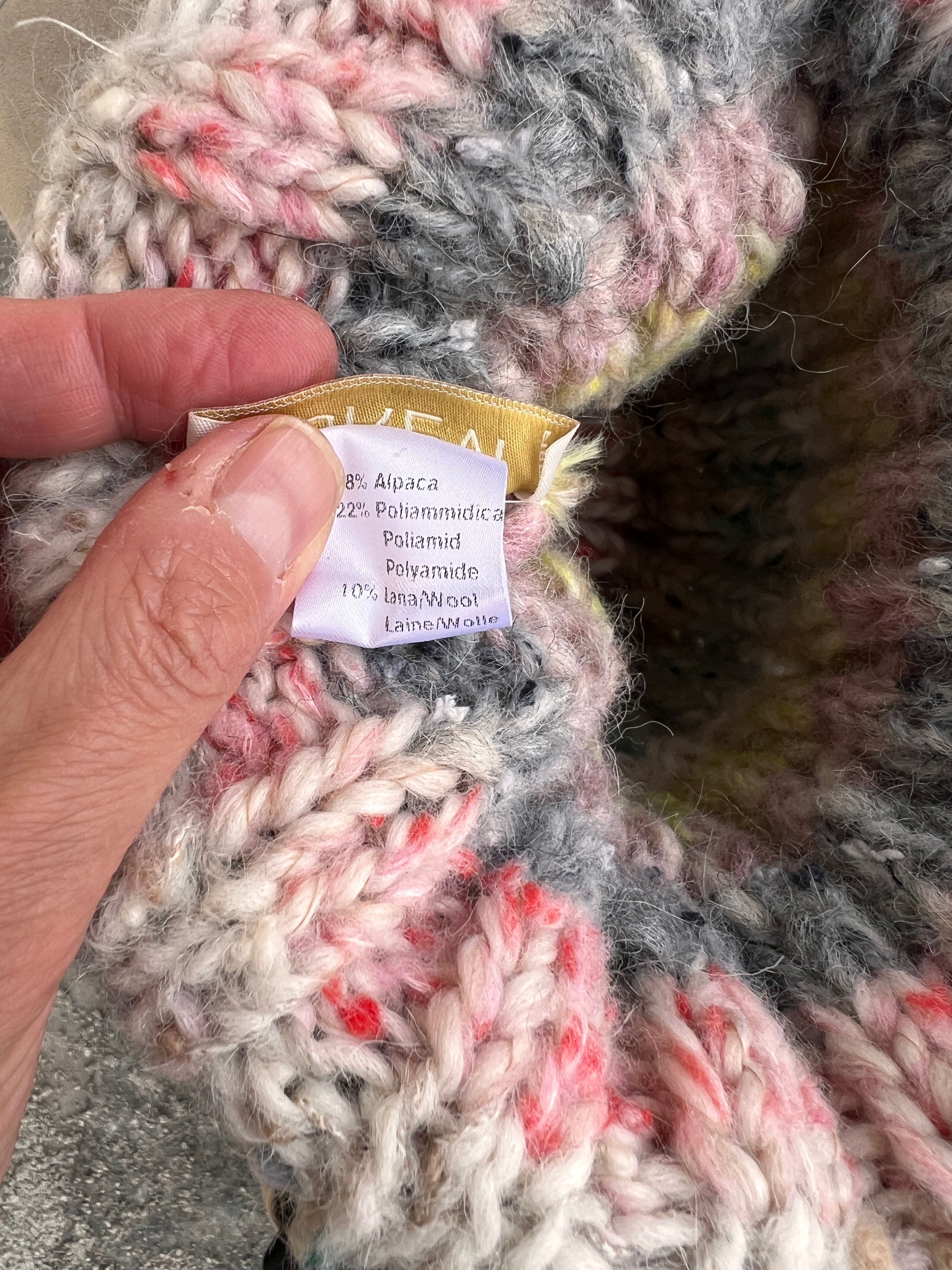 Berretto Beanie Fatto a Mano In Alpaca E Lana Grevi