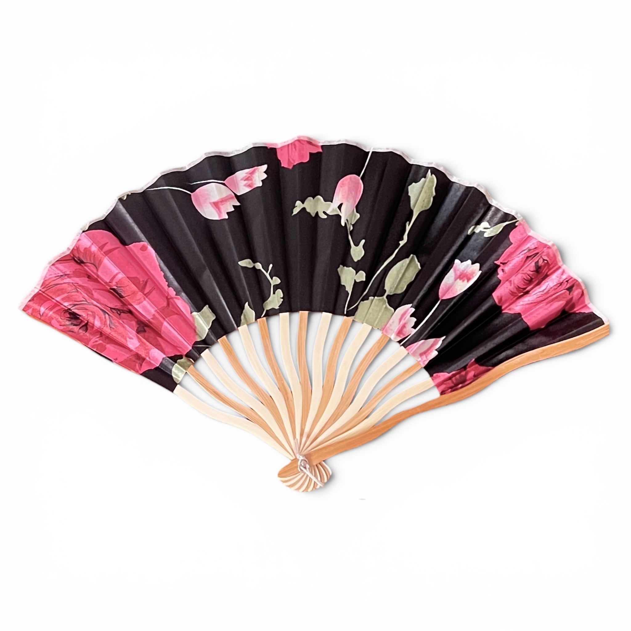 Ventaglio In Bamboo e Seta Fantasia Diam. 37 cm. - Cappelleria Bacca