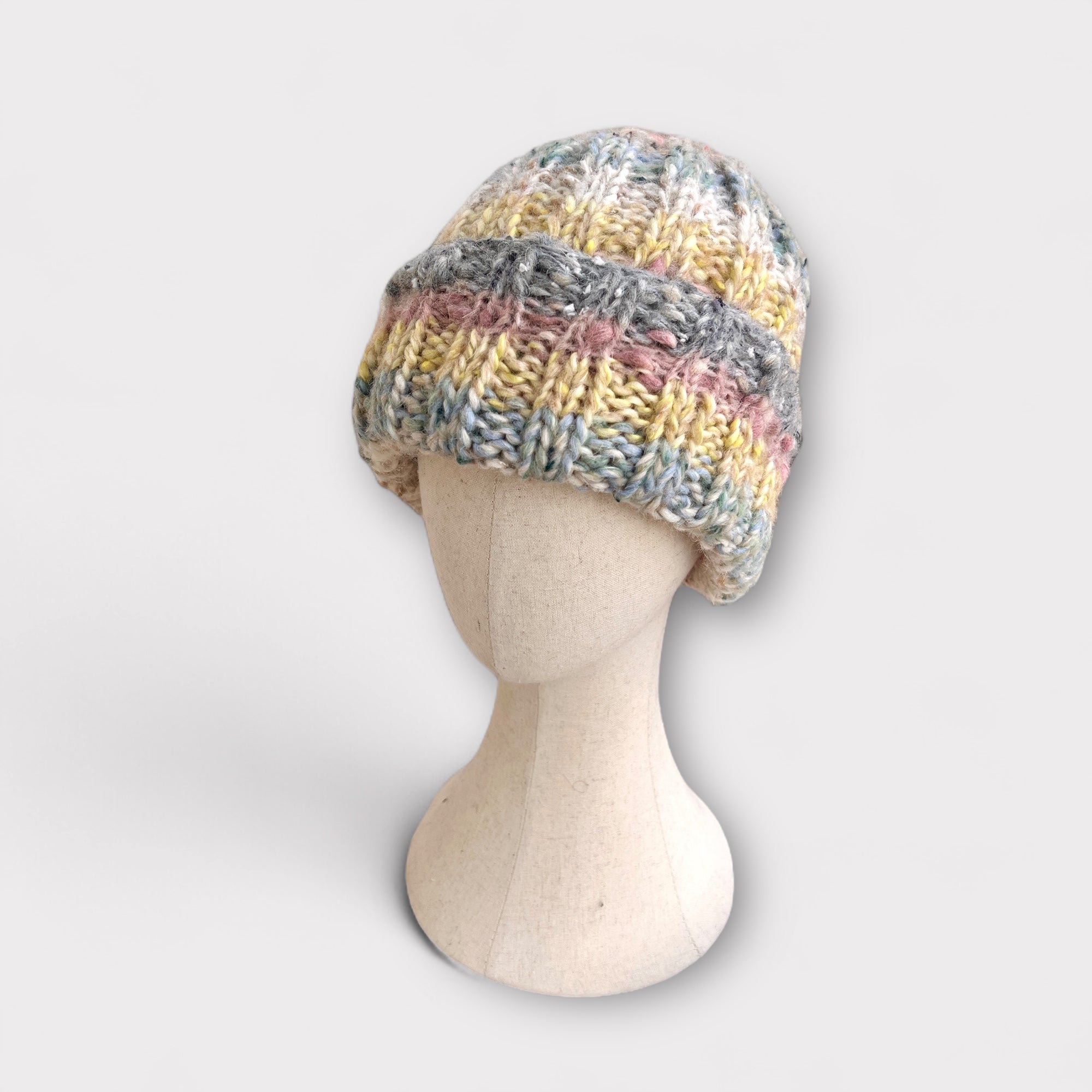 Berretto Beanie Fatto a Mano In Alpaca E Lana Grevi