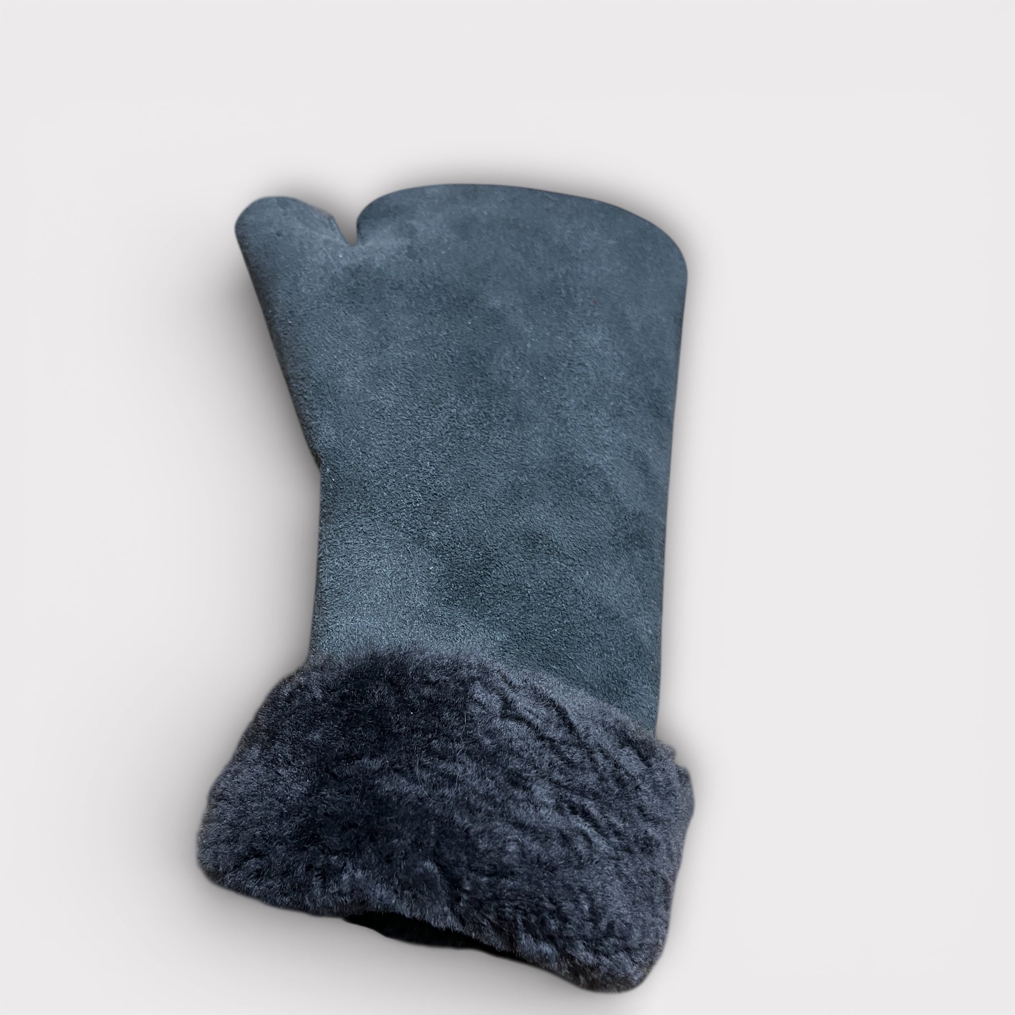 Guanti Senza Dita In Pelle e Pelliccia Di Montone