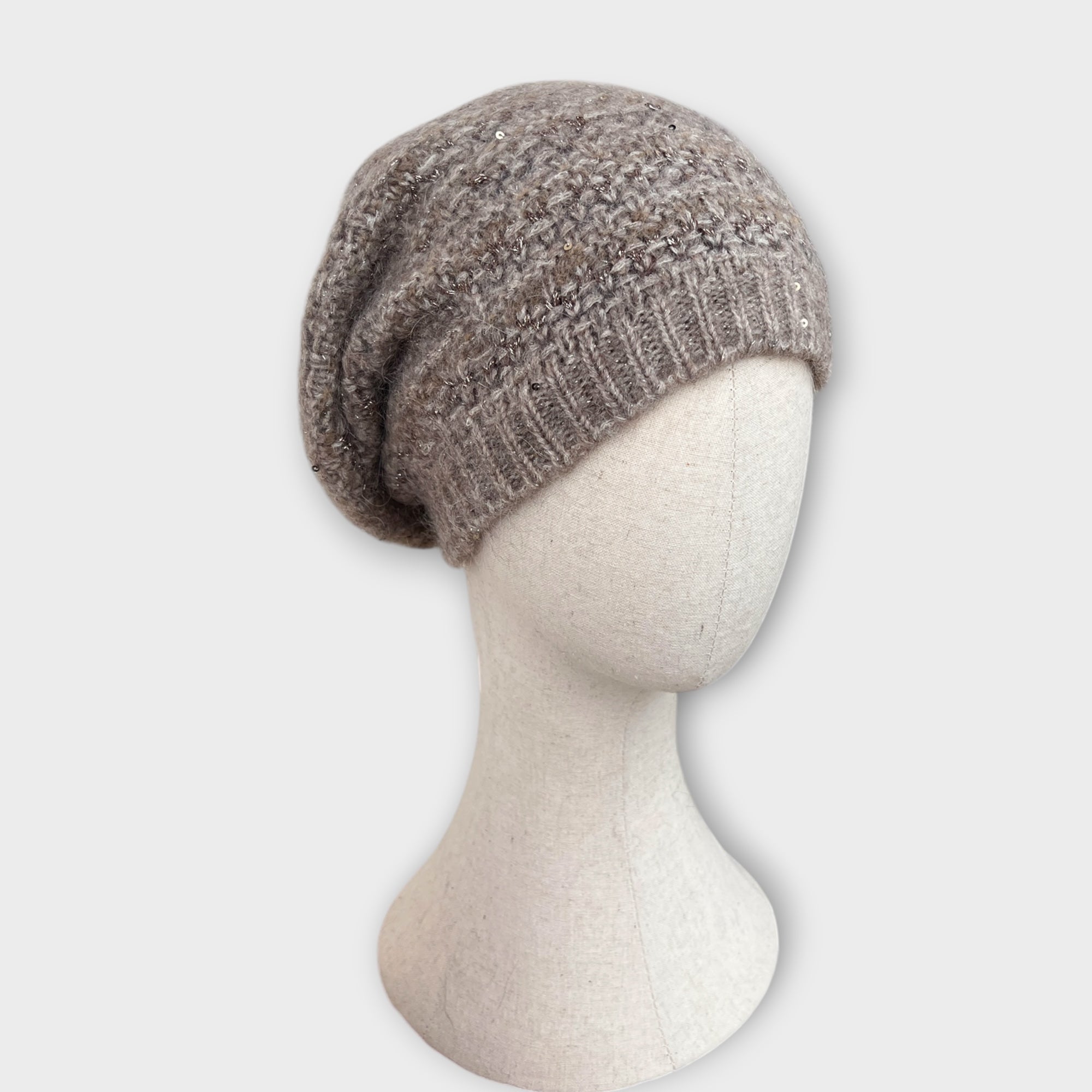 Basco In Maglia Di Mohair Con Lurex E Pailettes