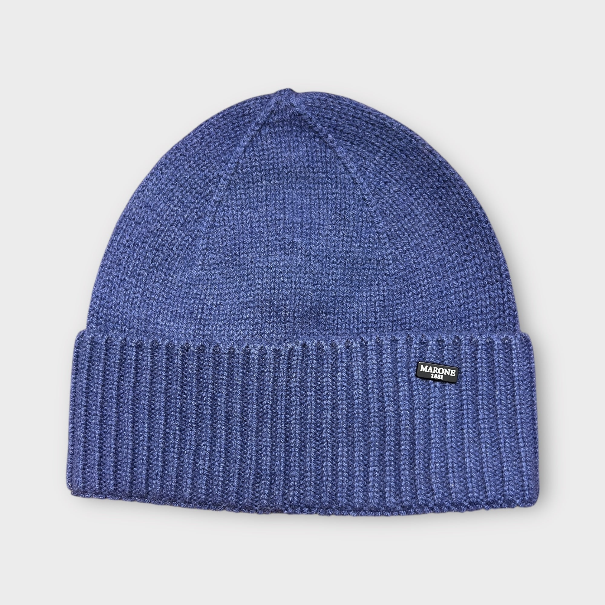 Berretto Unisex Con Risvolto In Puro Cashmere