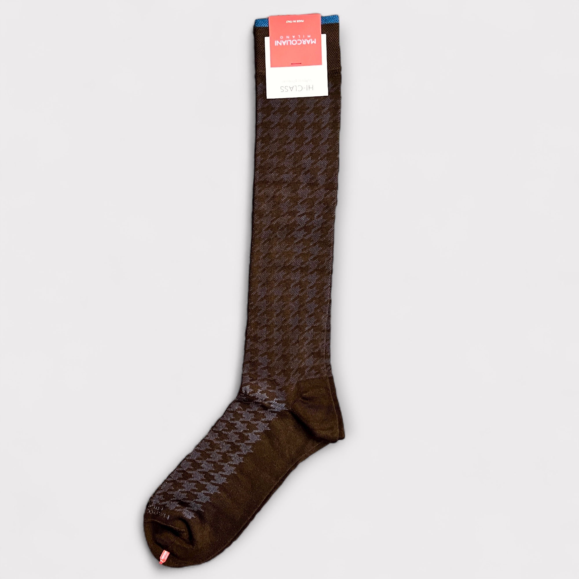 Calzini Uomo Lungo In Modal e Cashmere Pied De Poule