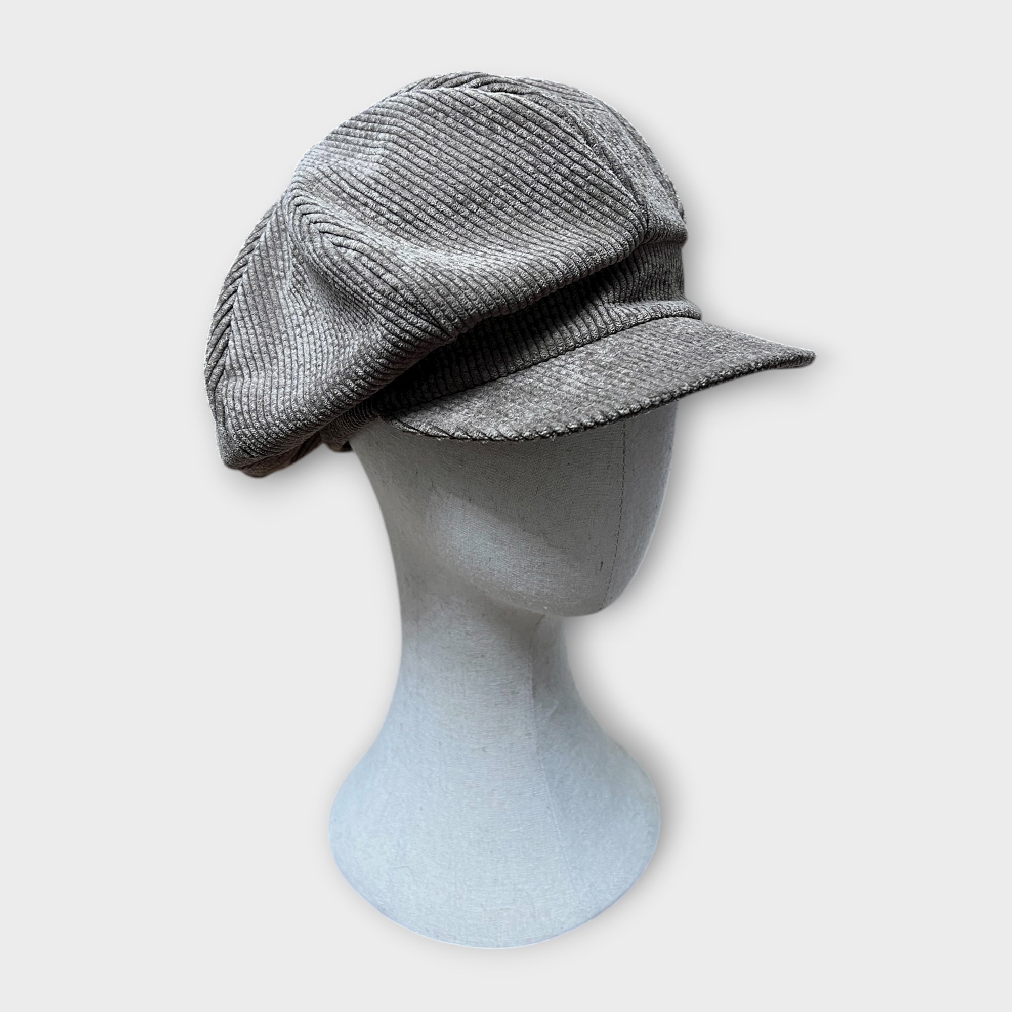 Berrettone 8 Spicchi Unisex In Velluto A Coste Con Visiera