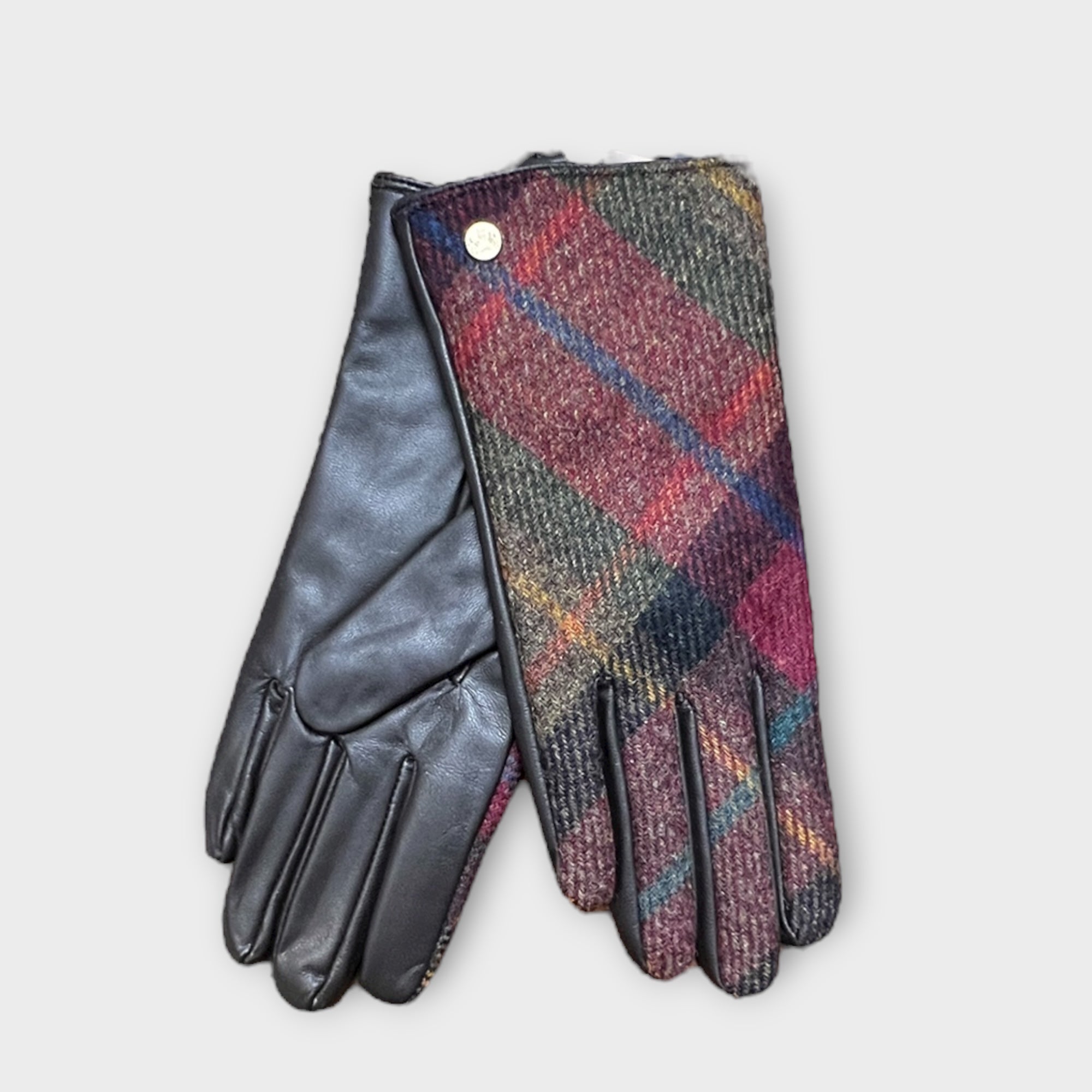 Guanti donna in pelle e lana tweed di Failsworth
