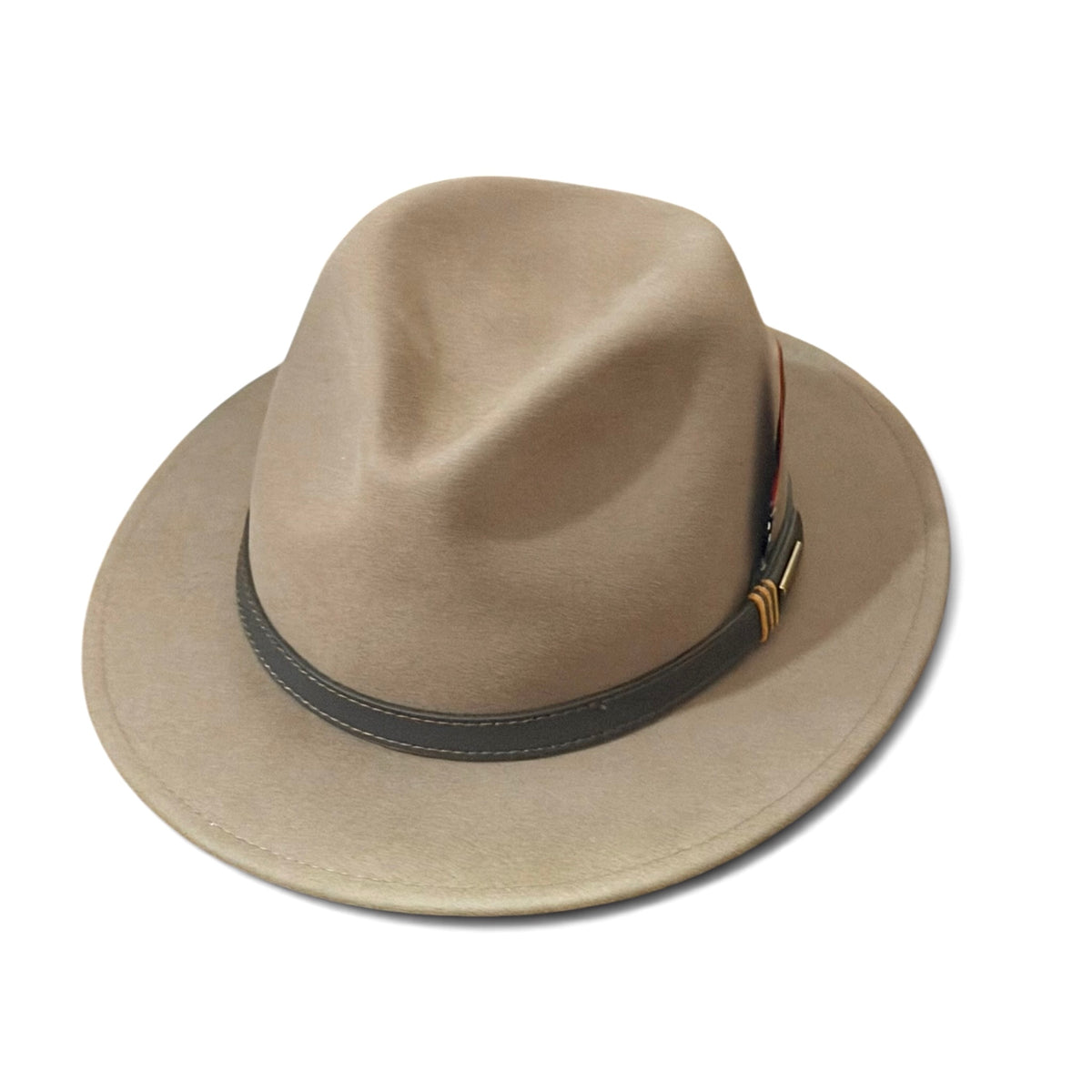 Cappello Traveller In Feltro di Lana "Softfelt" Country Nastro In Pelle Stetson Impermeabile e Pieghevole- Marrone Chiaro