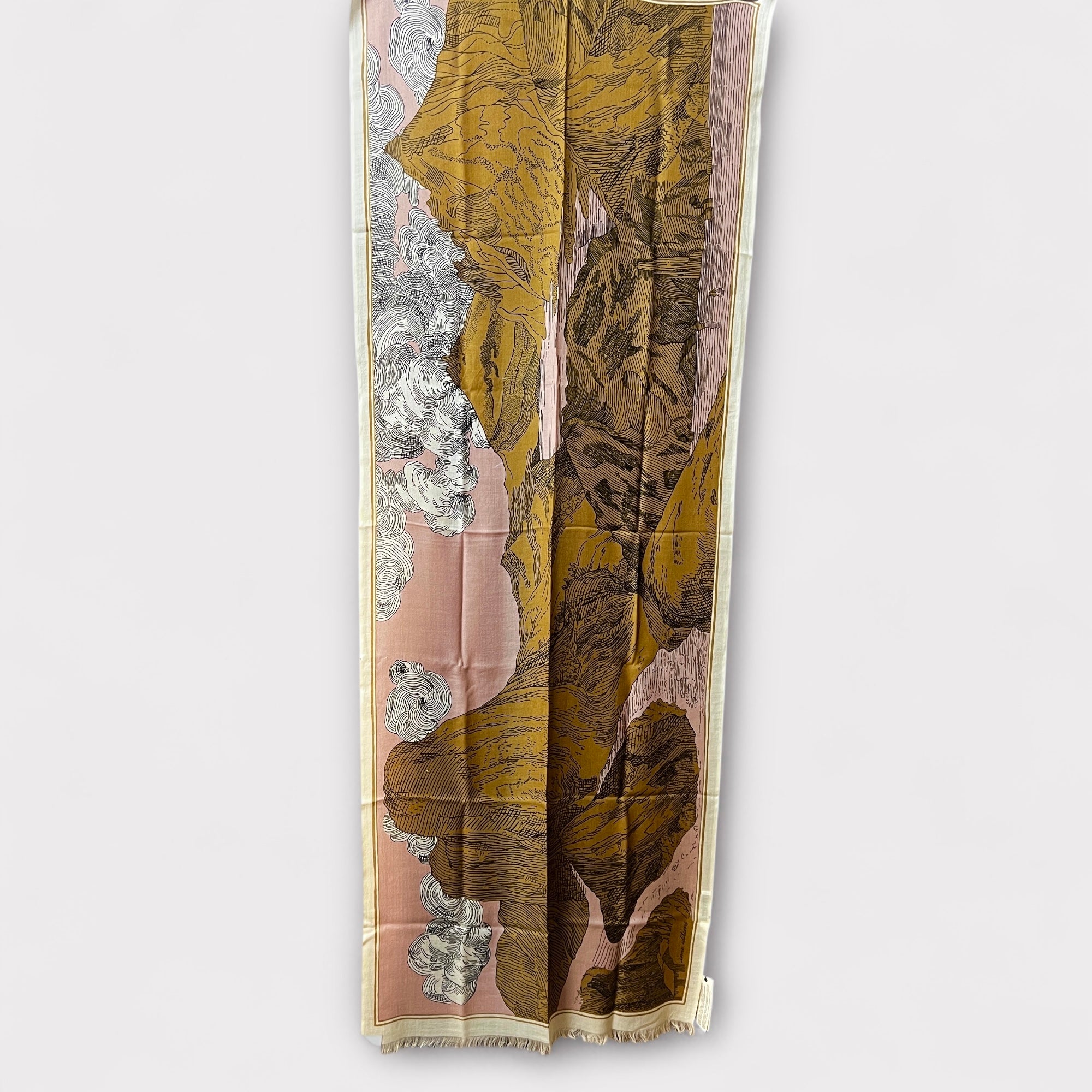 sciarpa in lana inoui 70 x 190 cm rosa ocra Montana