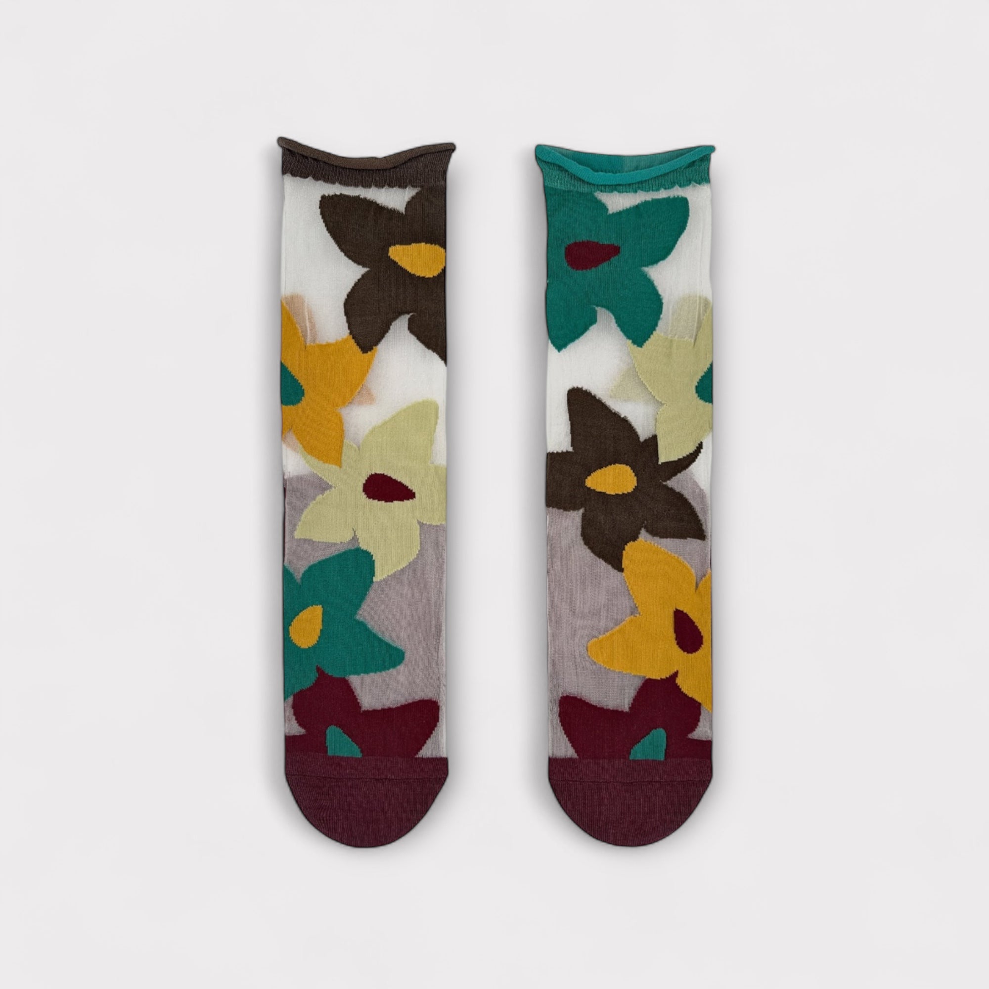 Calzini Spaiati In Cotone E Tulle Windy Flower