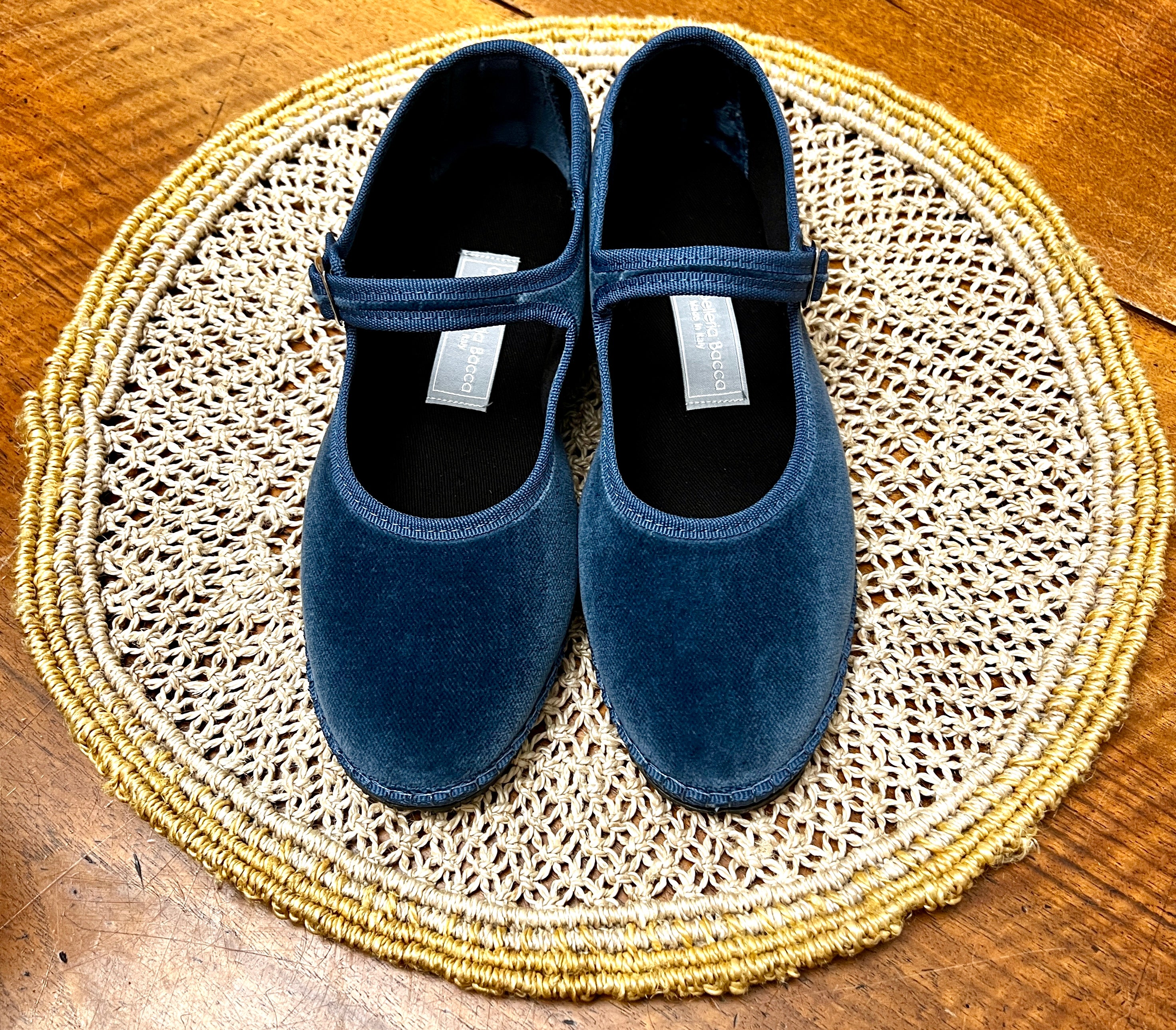 Friulane Originali Mary Jane Con Fibbia In Velluto Carta Da Zucchero – Donna Artigianali Fatte A Mano