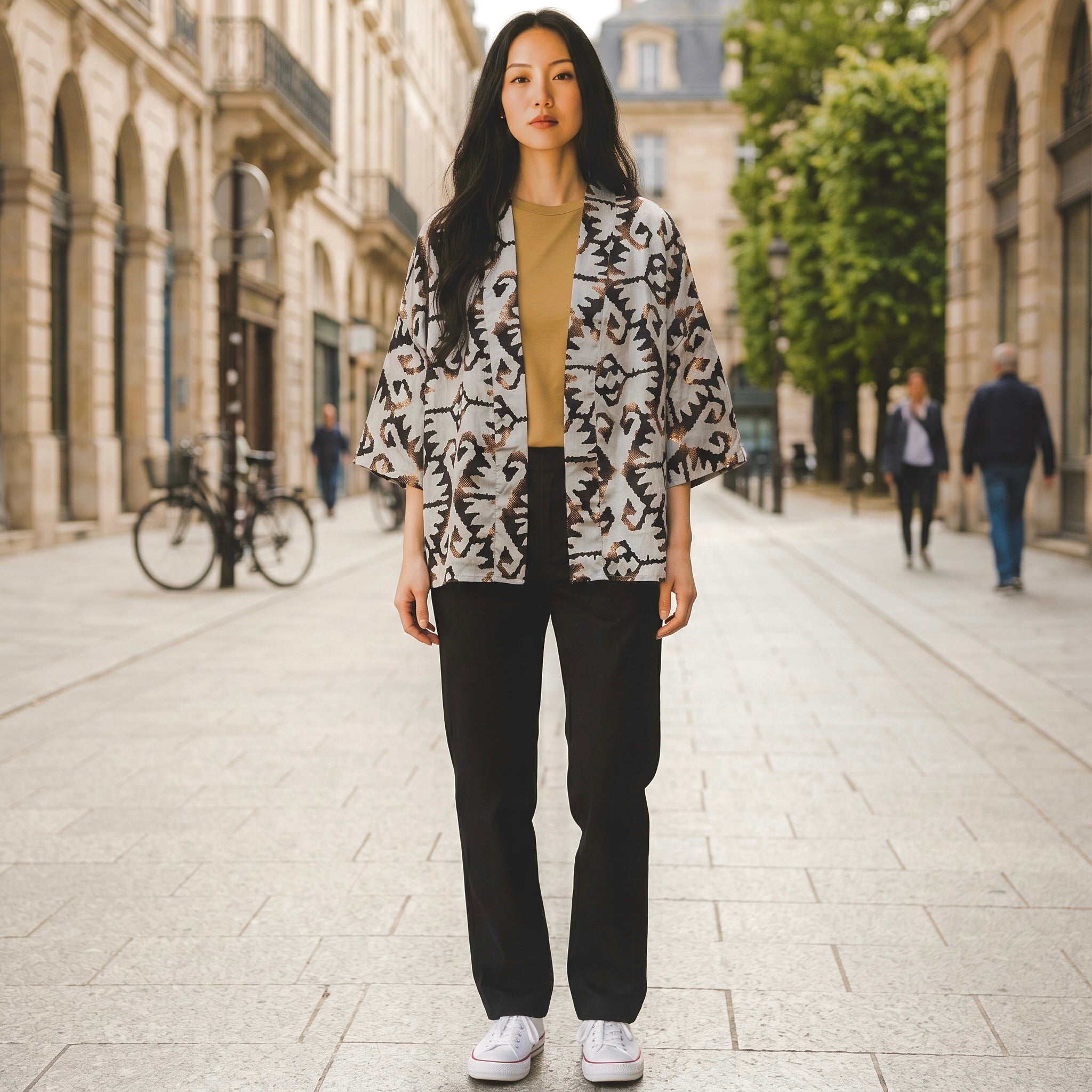 Giacca Donna Kimono In Misto Seta